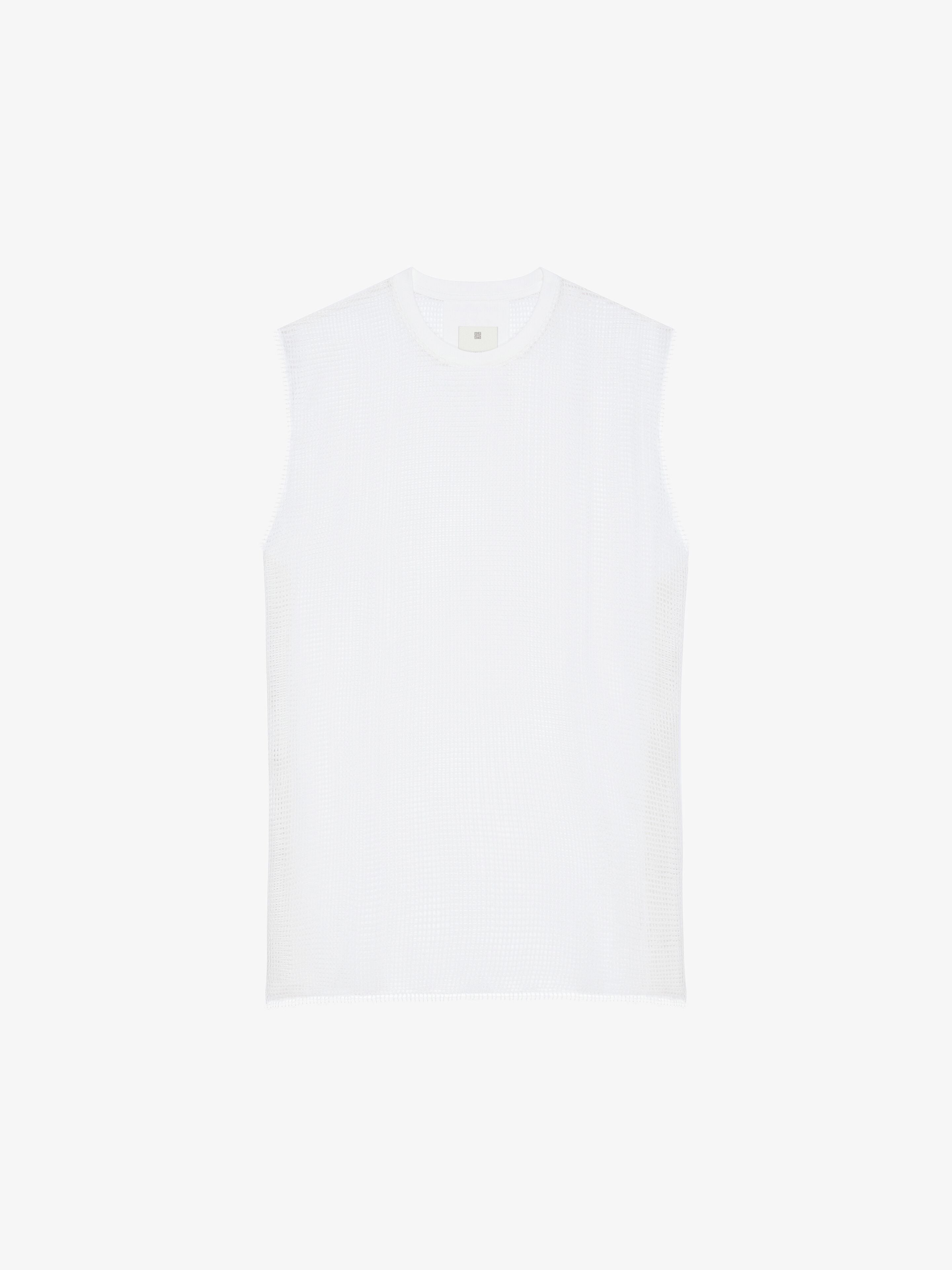 GIVENCHY MEN'S WHITE OVERSIZED SLEEVELESS TOP