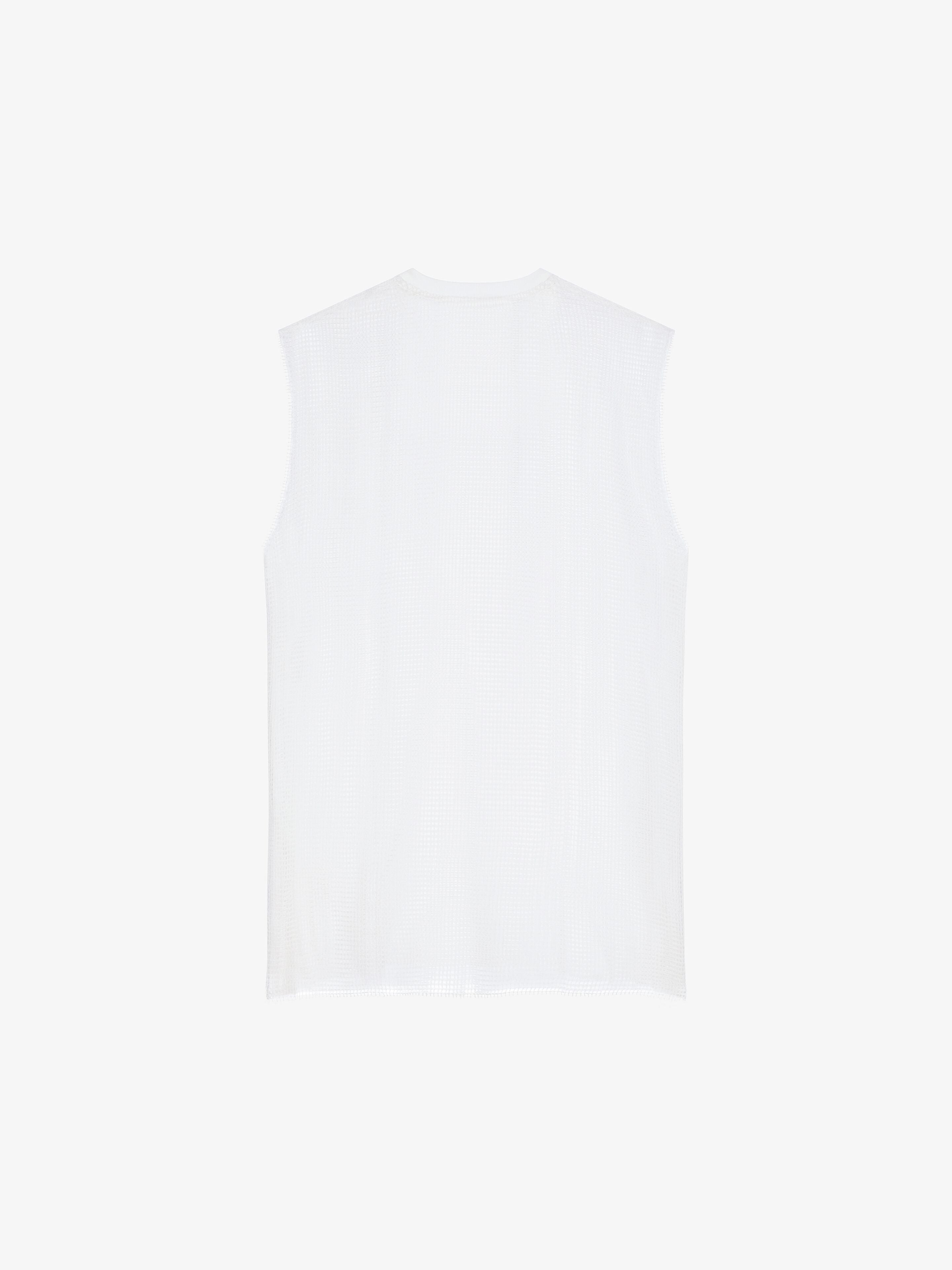 GIVENCHY MEN'S WHITE OVERSIZED SLEEVELESS TOP