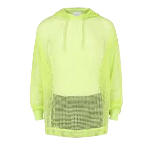 GIVENCHY MEN'S FLUORESCENT YELLOW MESH HOODIE