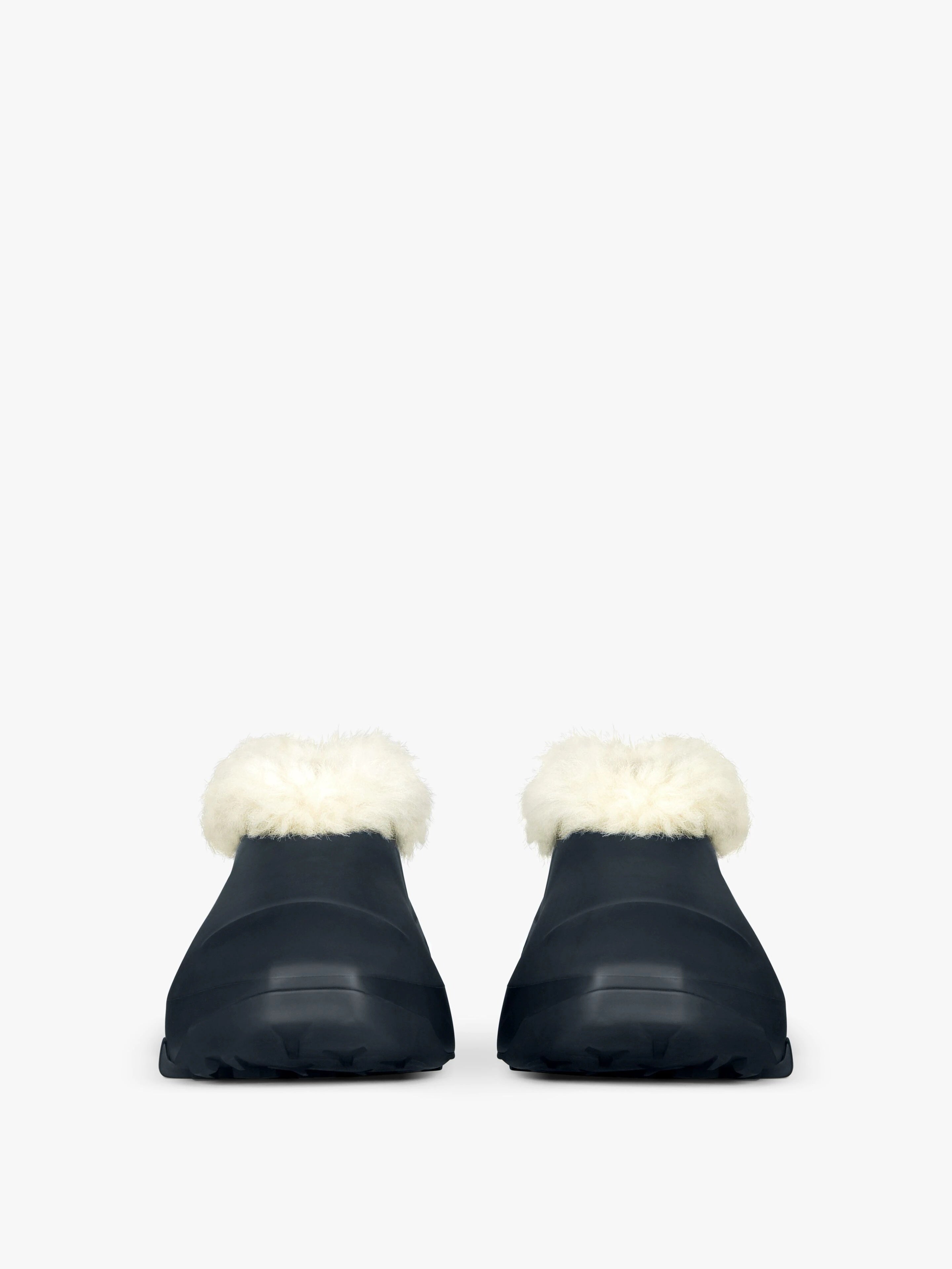 GIVENCHY MEN'S BLACK FUR-LINED SLIP-ON SHOES