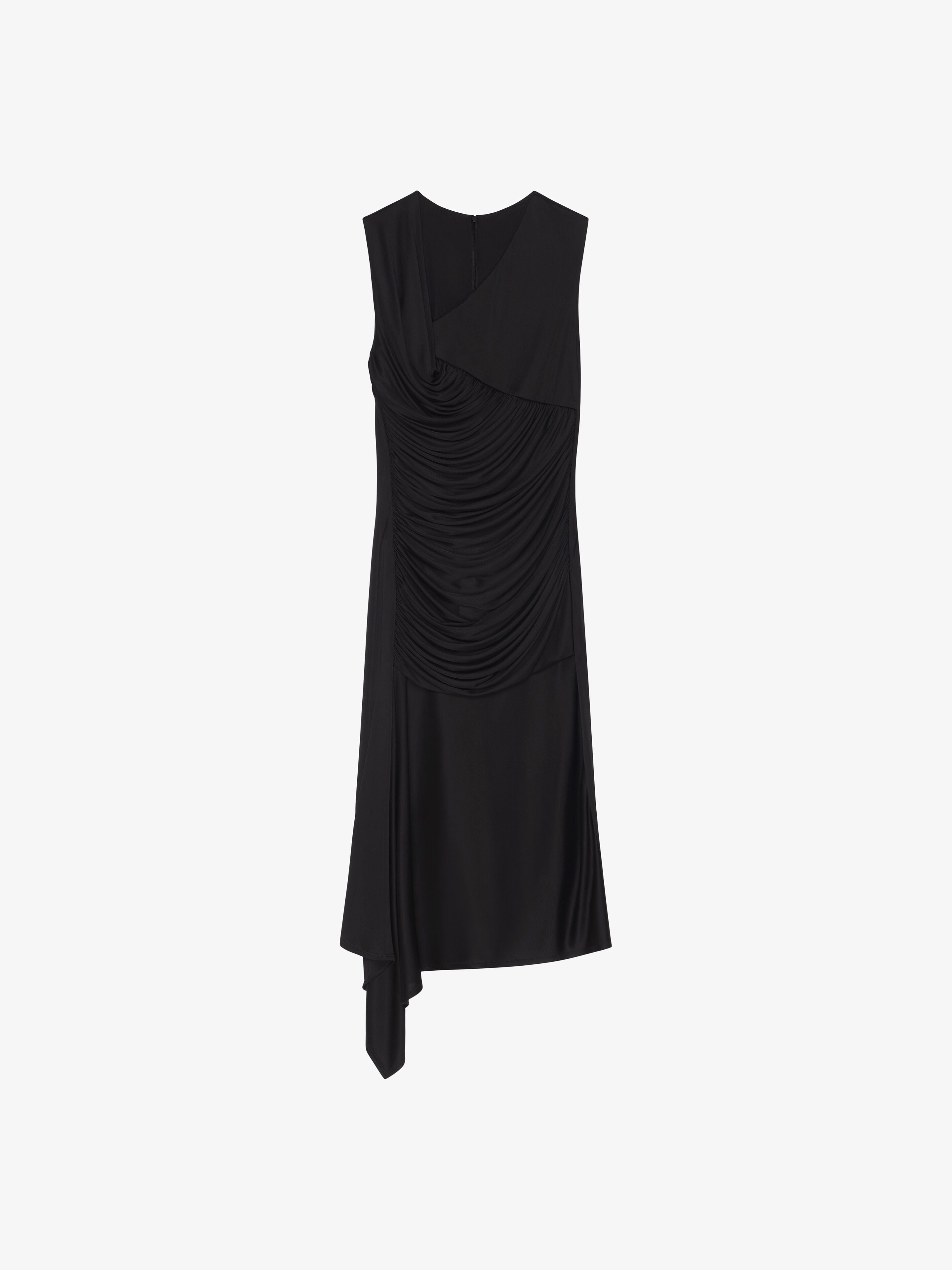 GIVENCHY WOMEN'S BLACK DRAPED MIDI DRESS