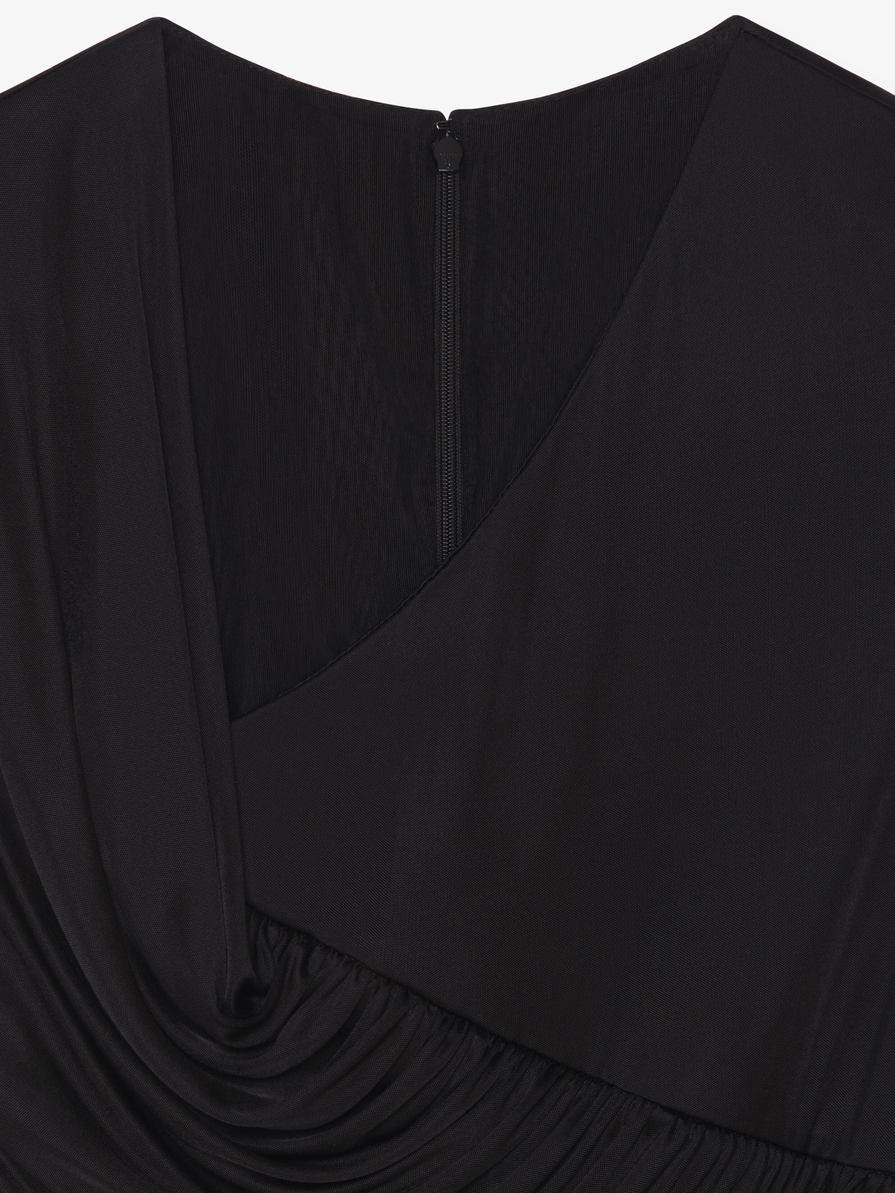 GIVENCHY WOMEN'S BLACK DRAPED MIDI DRESS