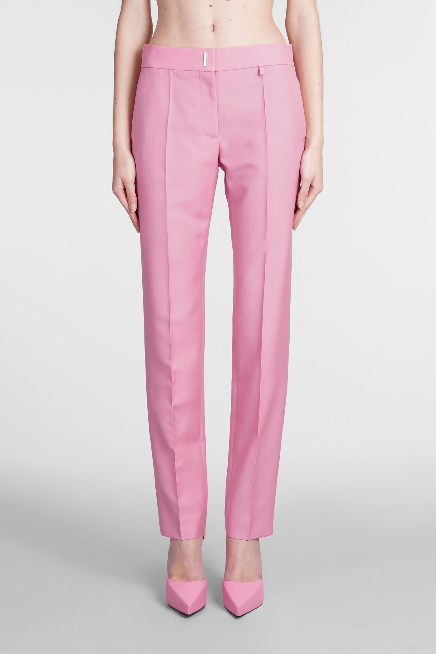 GIVENCHY WOMEN'S BRIGHT PINK TAILORED TROUSERS