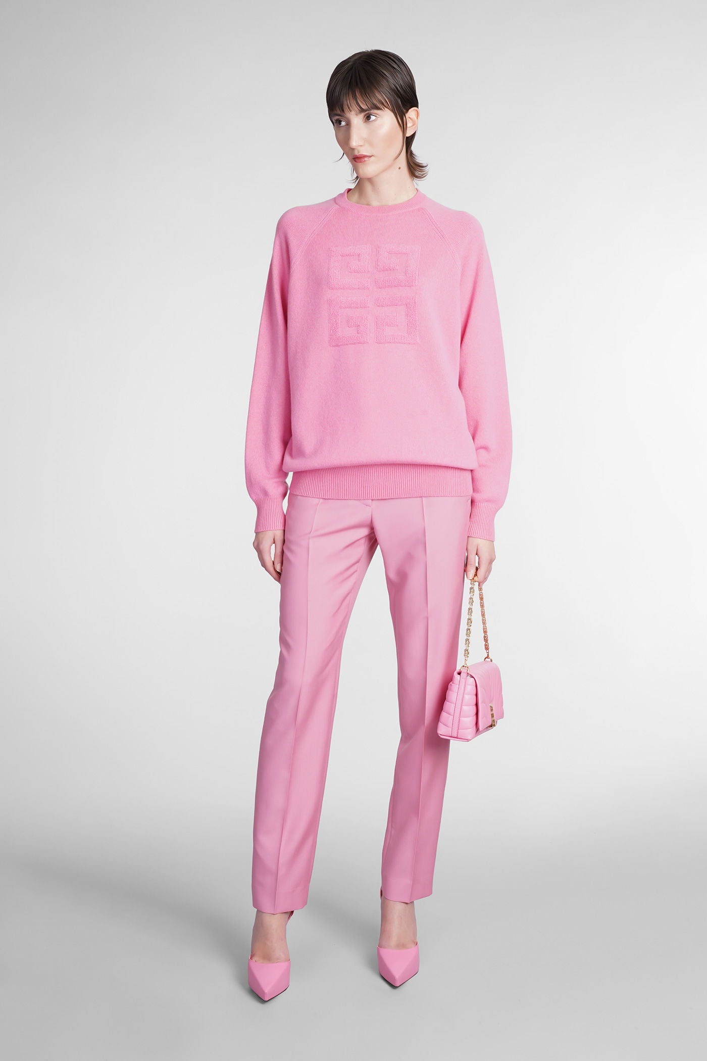 GIVENCHY WOMEN'S BRIGHT PINK TAILORED TROUSERS