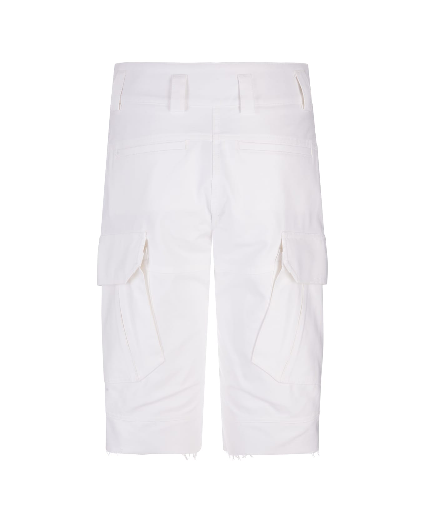 GIVENCHY WOMEN'S WHITE CARGO BERMUDA SHORTS