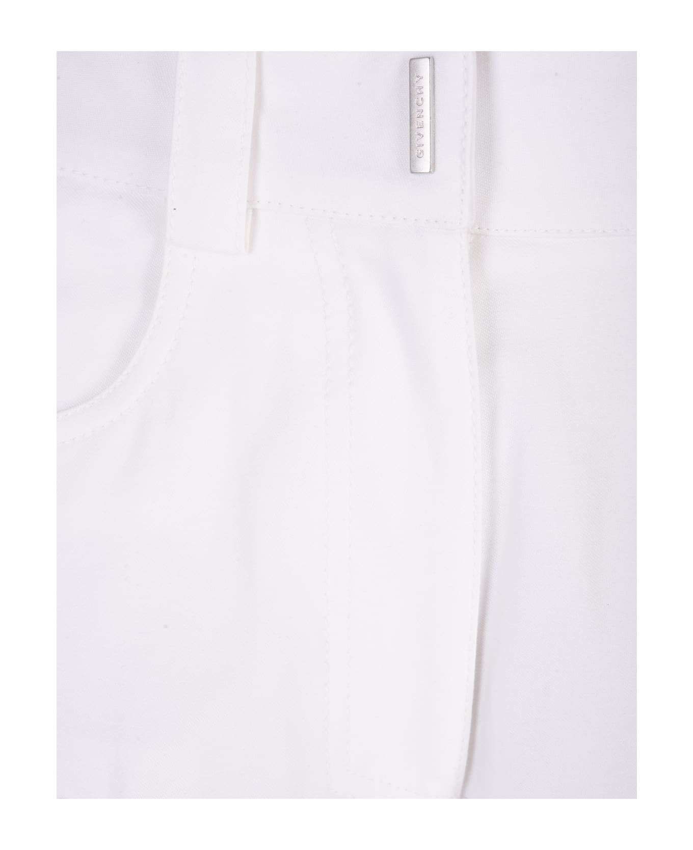 GIVENCHY WOMEN'S WHITE CARGO BERMUDA SHORTS