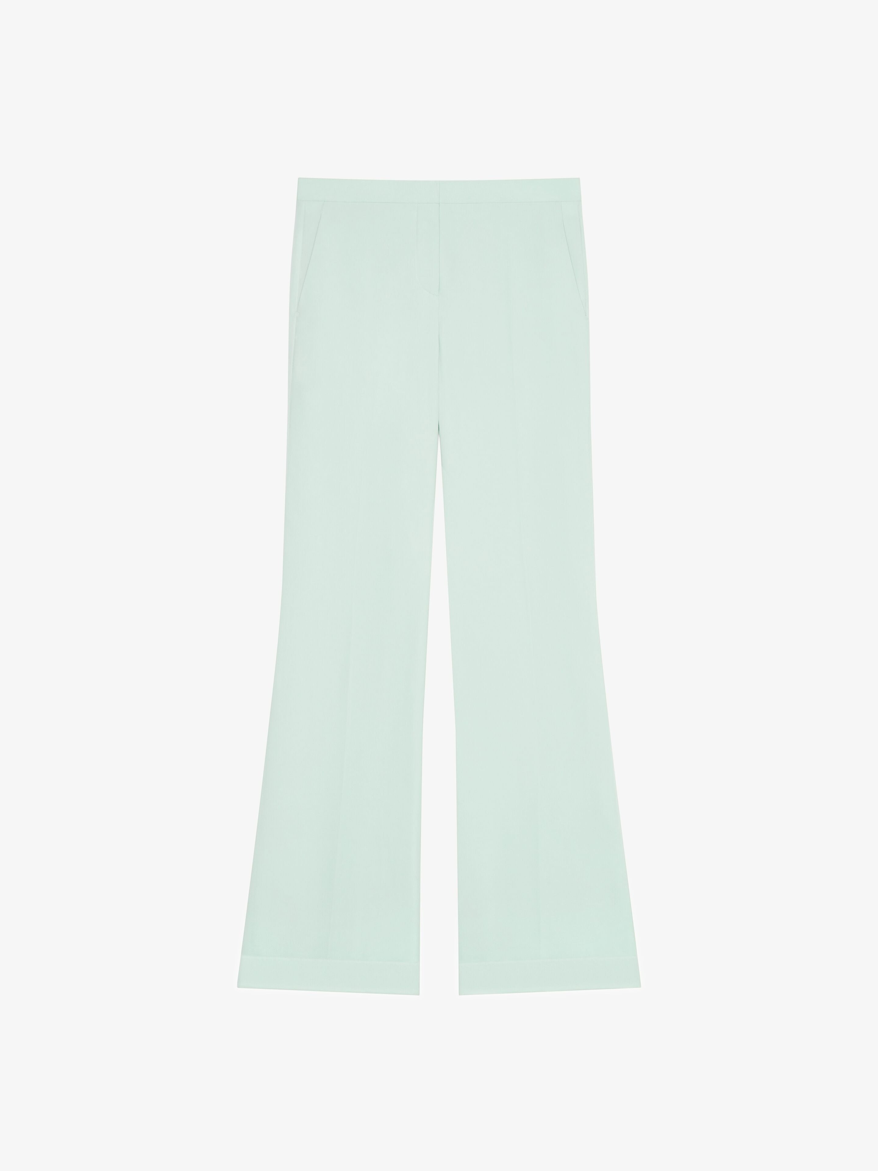 GIVENCHY WOMEN'S MINT GREEN FLARE TROUSERS