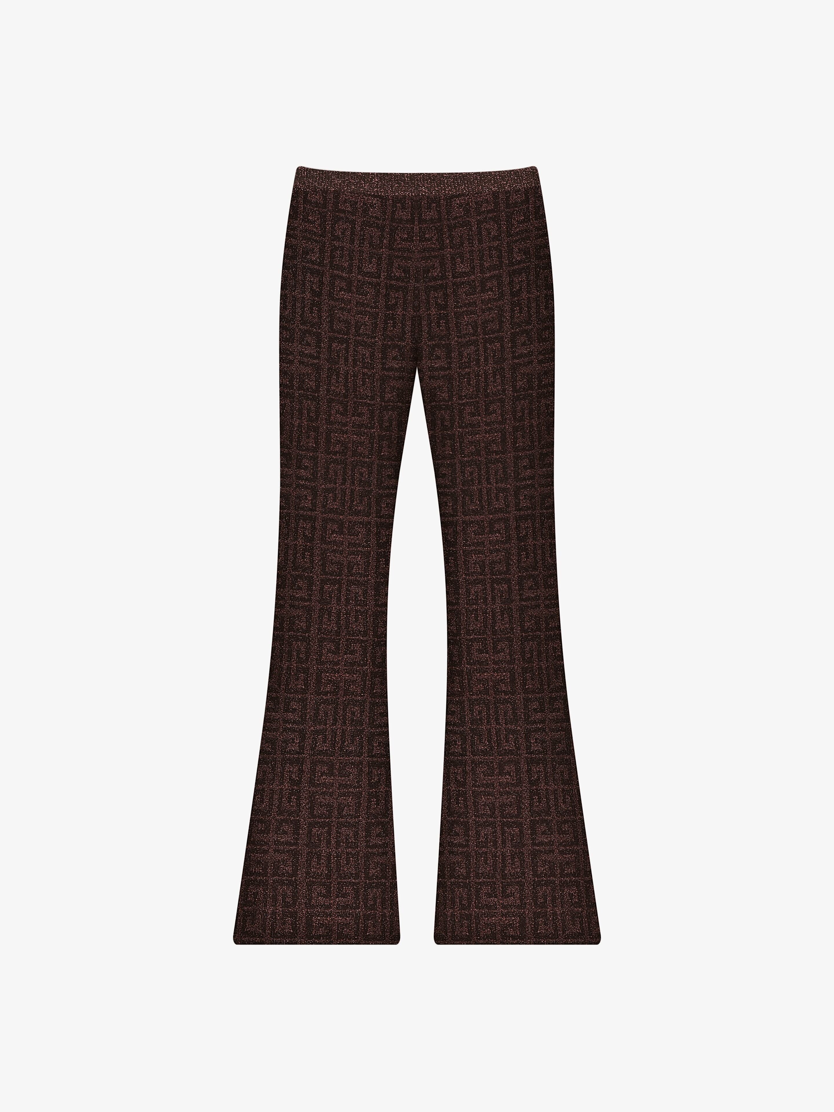 GIVENCHY WOMEN'S BRONZE WIDE-LEG PATTERNED TROUSERS