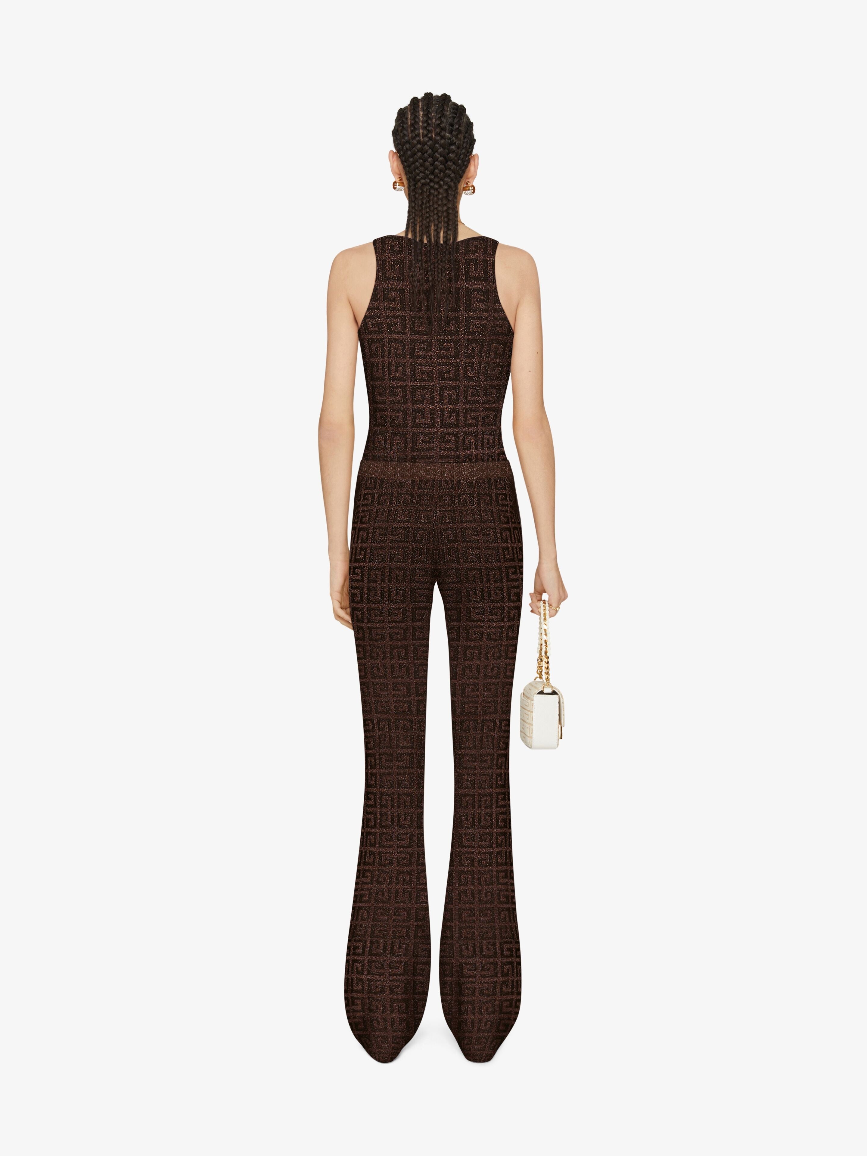 GIVENCHY WOMEN'S BRONZE WIDE-LEG PATTERNED TROUSERS
