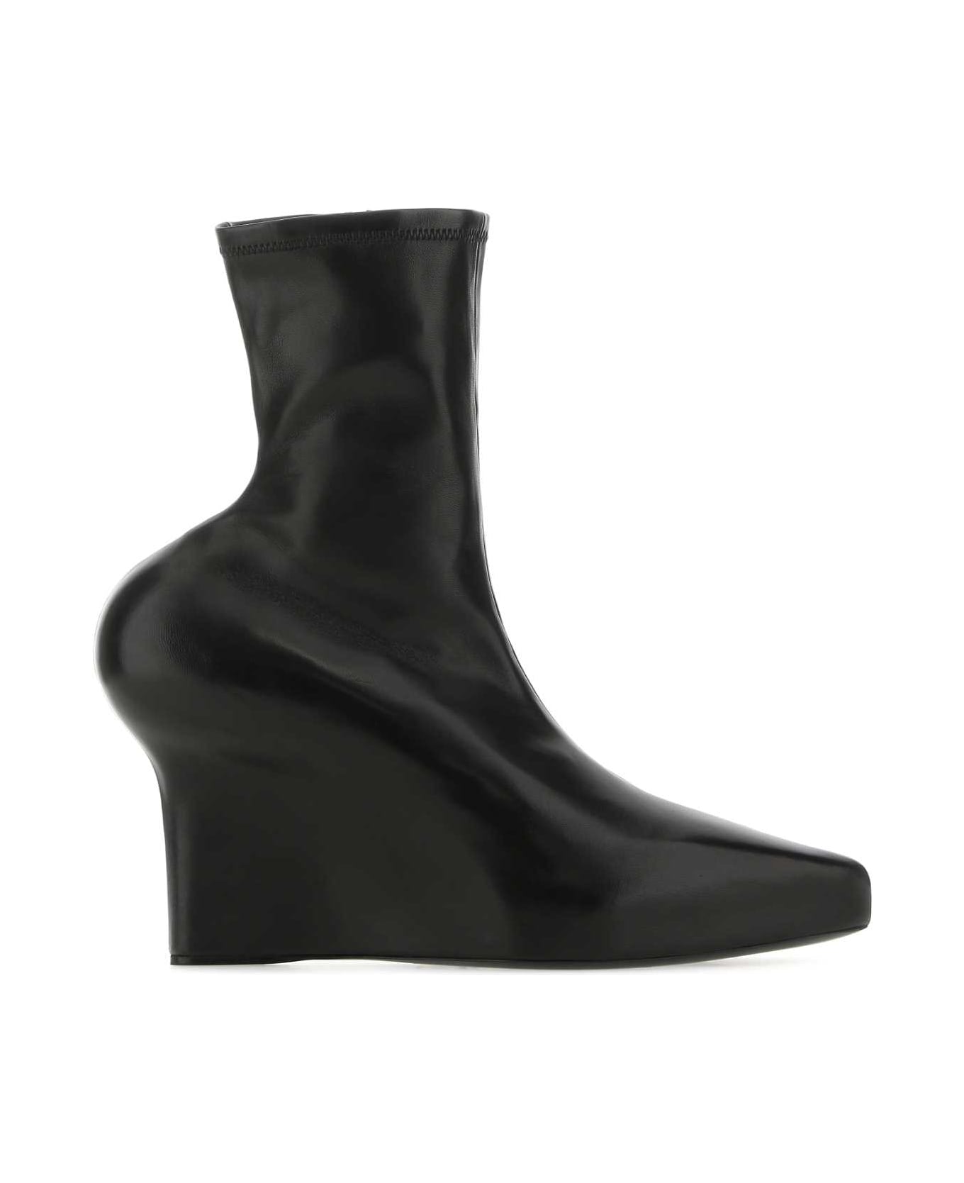GIVENCHY WOMEN'S BLACK STRETCH WEDGE ANKLE BOOTS