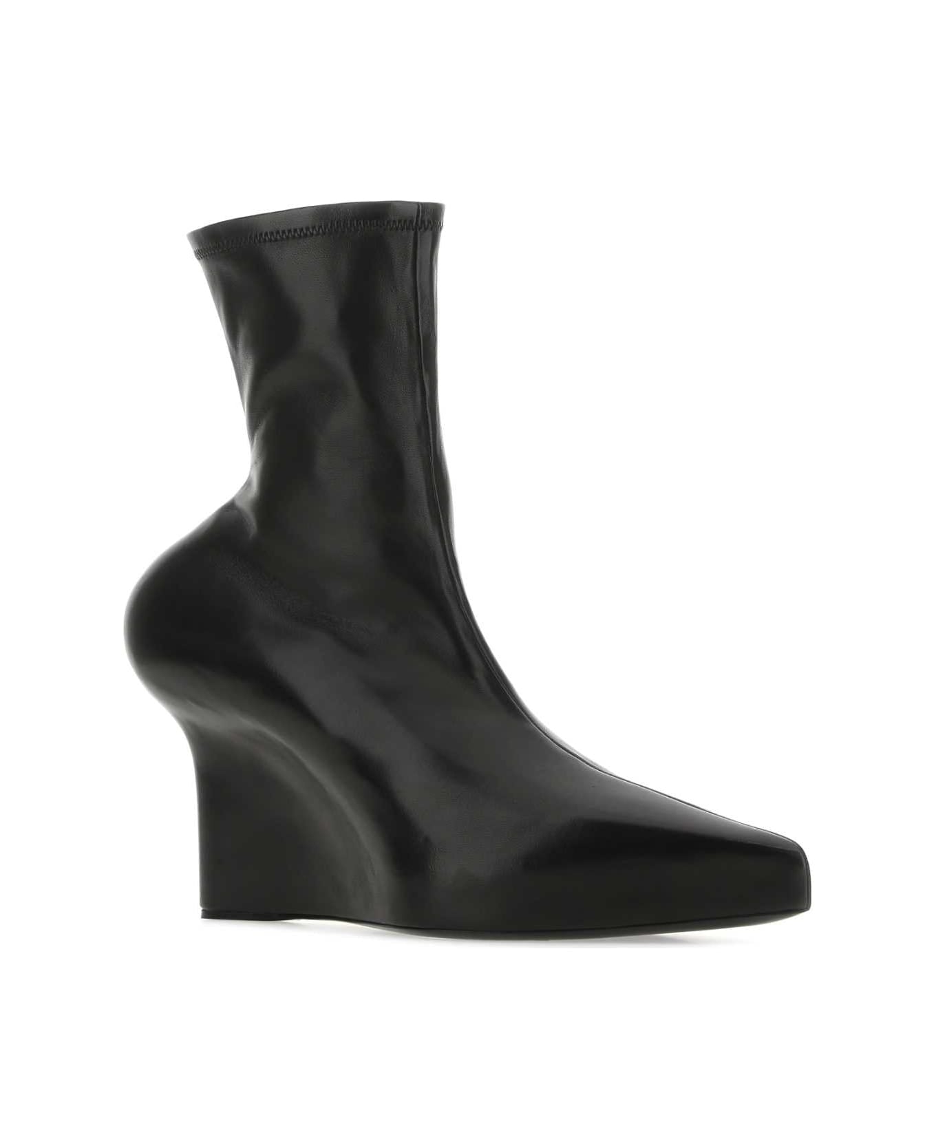 GIVENCHY WOMEN'S BLACK STRETCH WEDGE ANKLE BOOTS