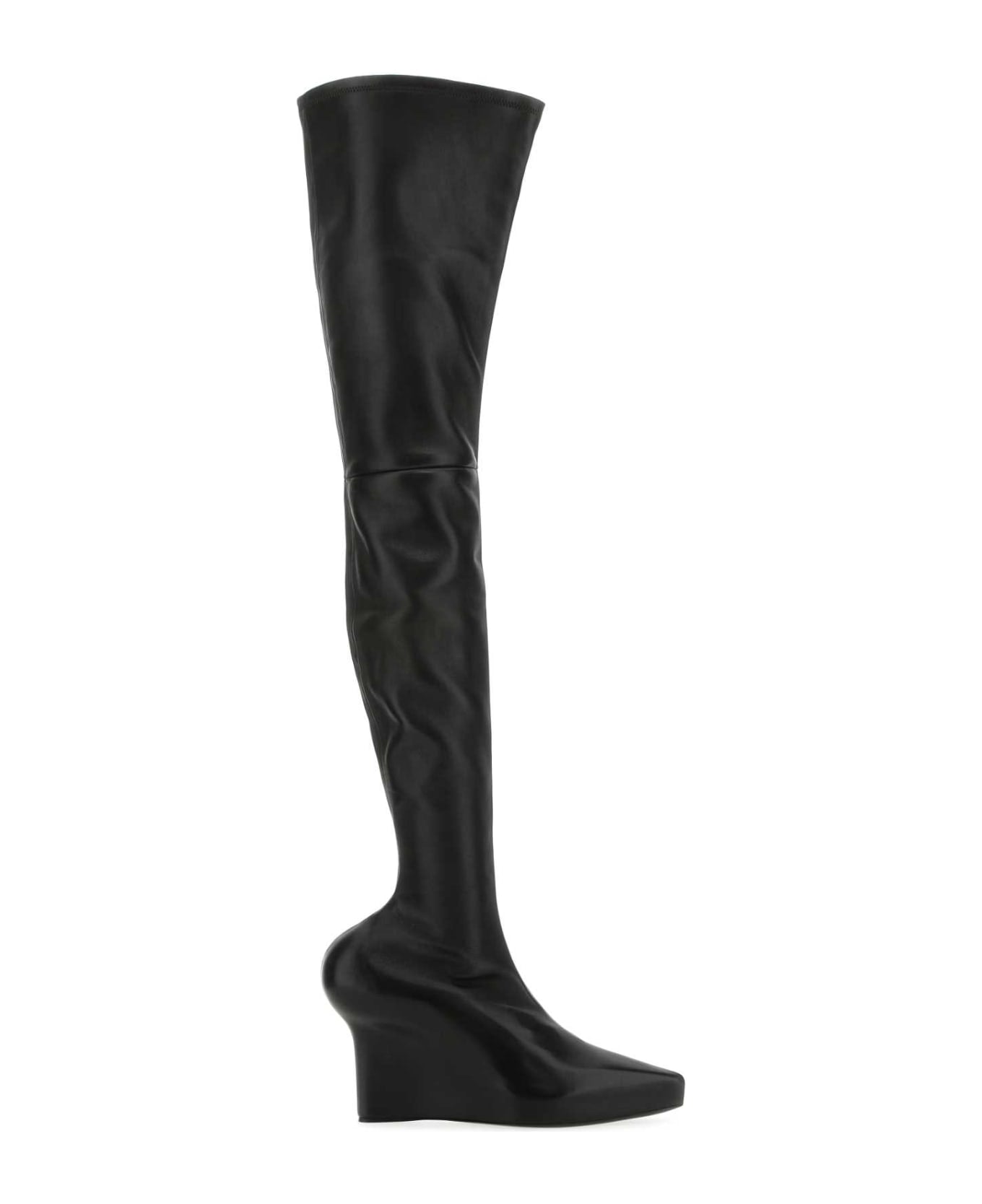 GIVENCHY WOMEN'S BLACK STRETCH WEDGE OVER-THE-KNEE BOOTS