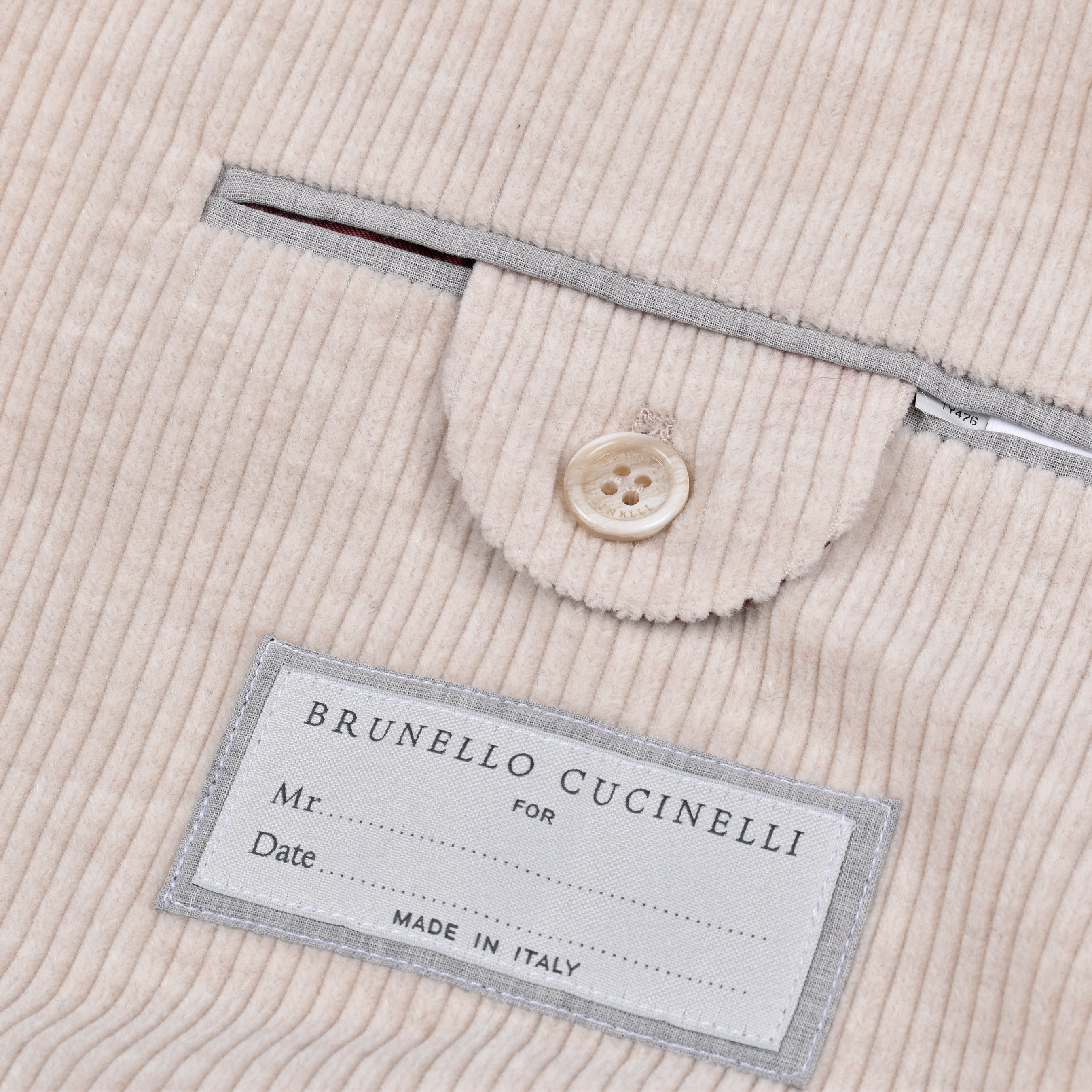 BRUNELLO CUCINELLI MEN'S CAMEL CASHMERE CORDUROY DOUBLE-BREASTED BLAZER