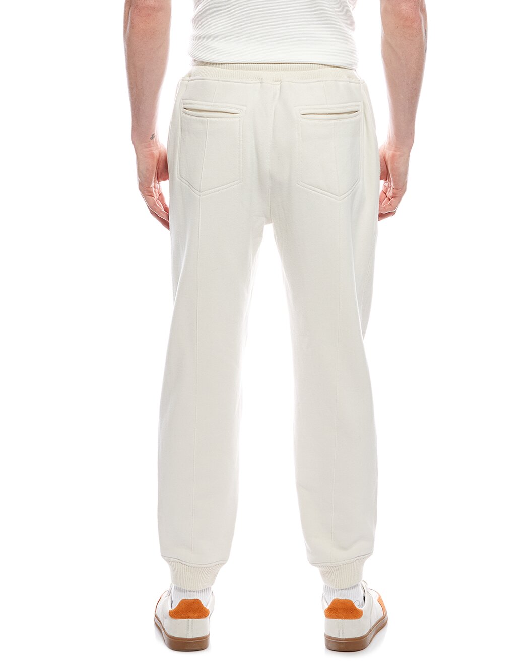BRUNELLO CUCINELLI MEN'S CREAM DRAWSTRING JOGGER PANTS
