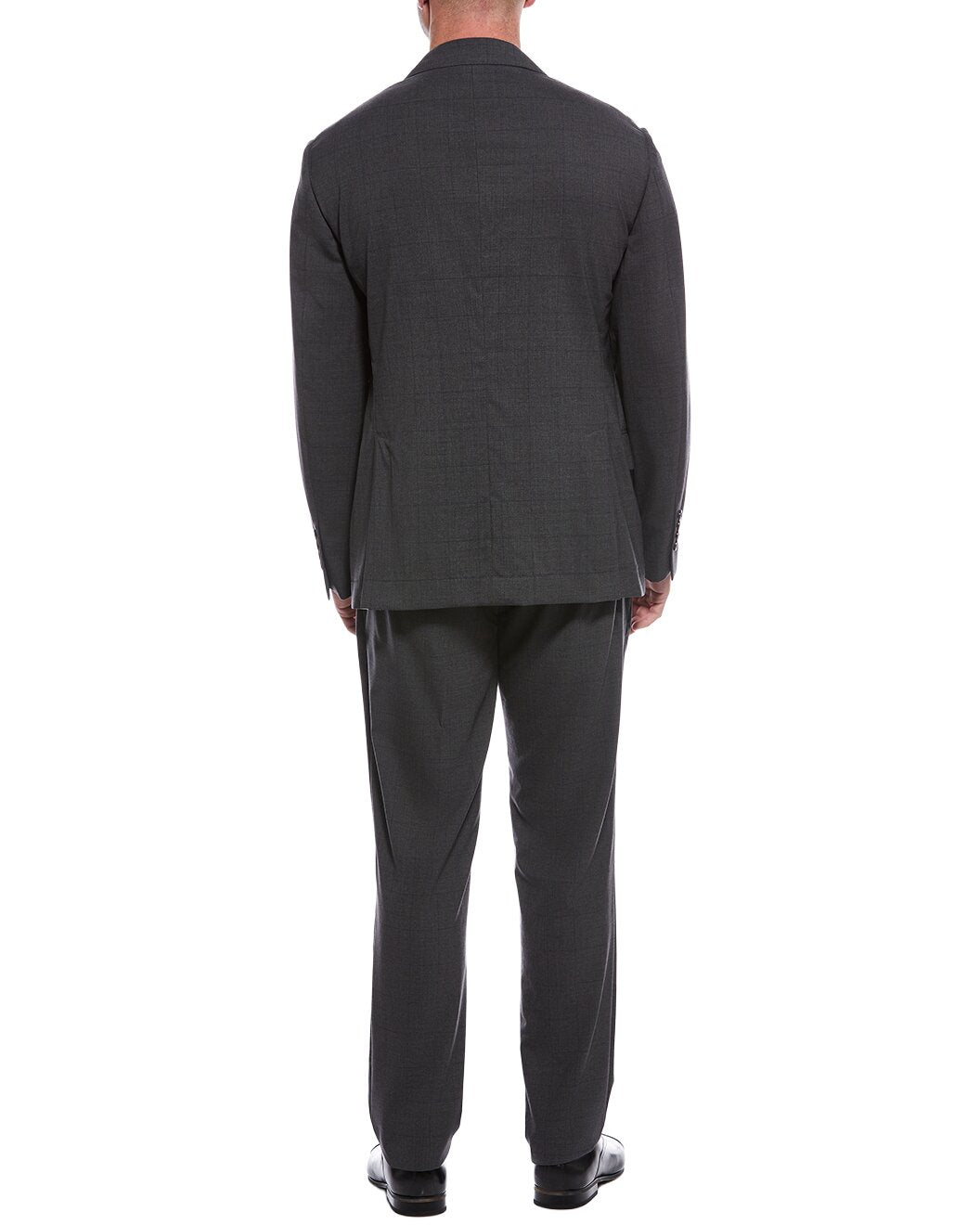 BRUNELLO CUCINELLI MEN'S DARK GREY TAILORED BLAZER