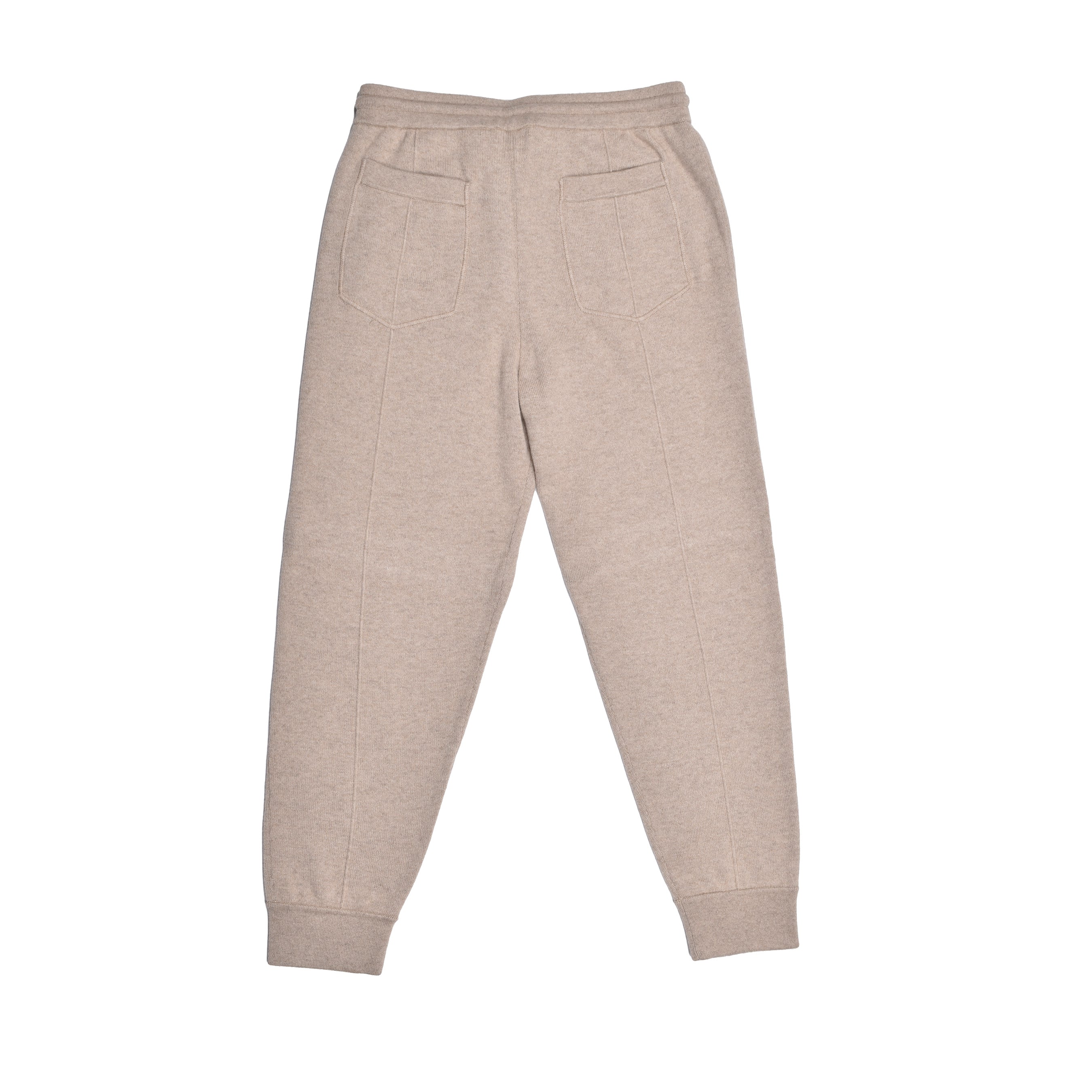 BRUNELLO CUCINELLI MEN'S LIGHT CAMEL CASHMERE DRAWSTRING TROUSERS