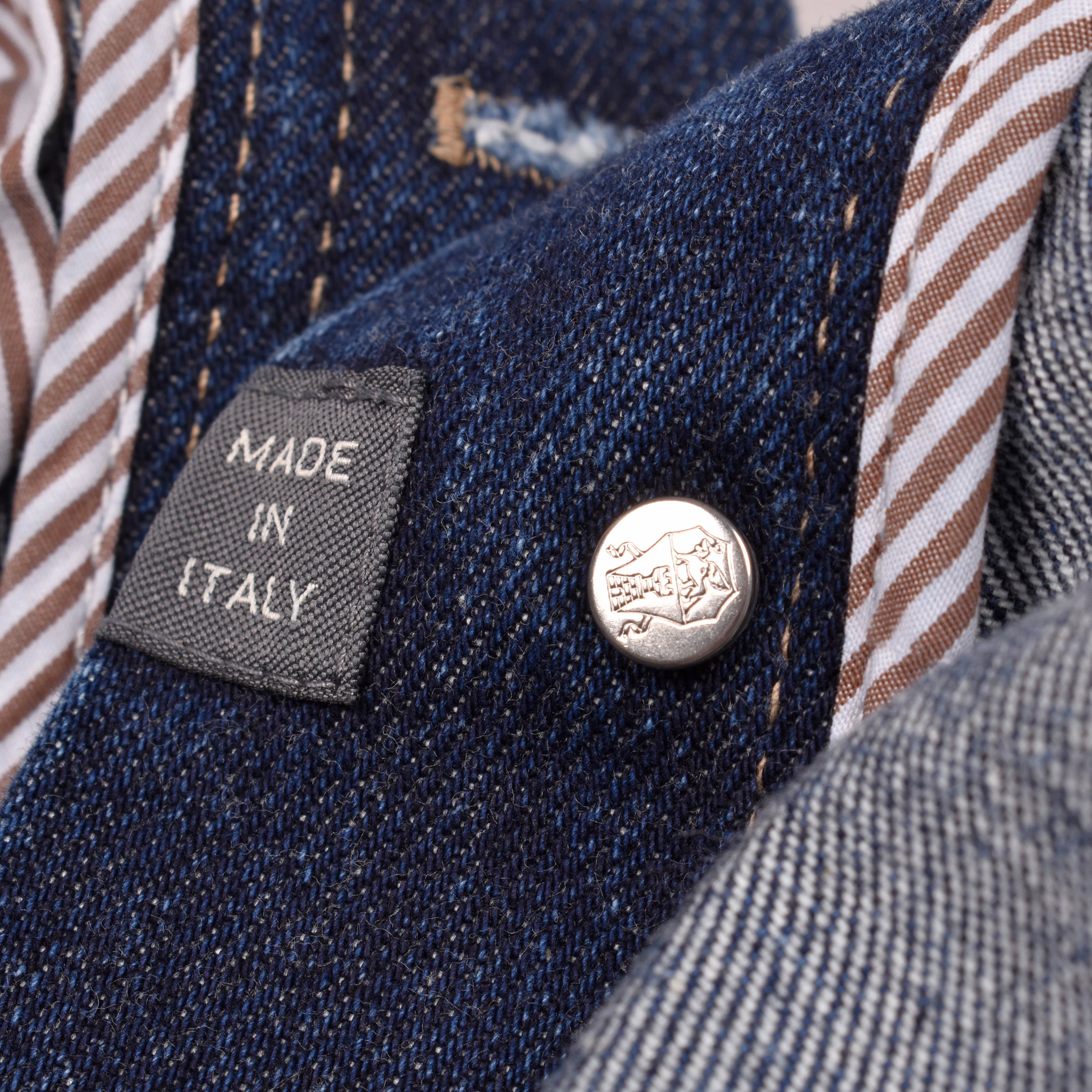 BRUNELLO CUCINELLI MEN'S DARK DENIM FIVE-POCKET JEANS