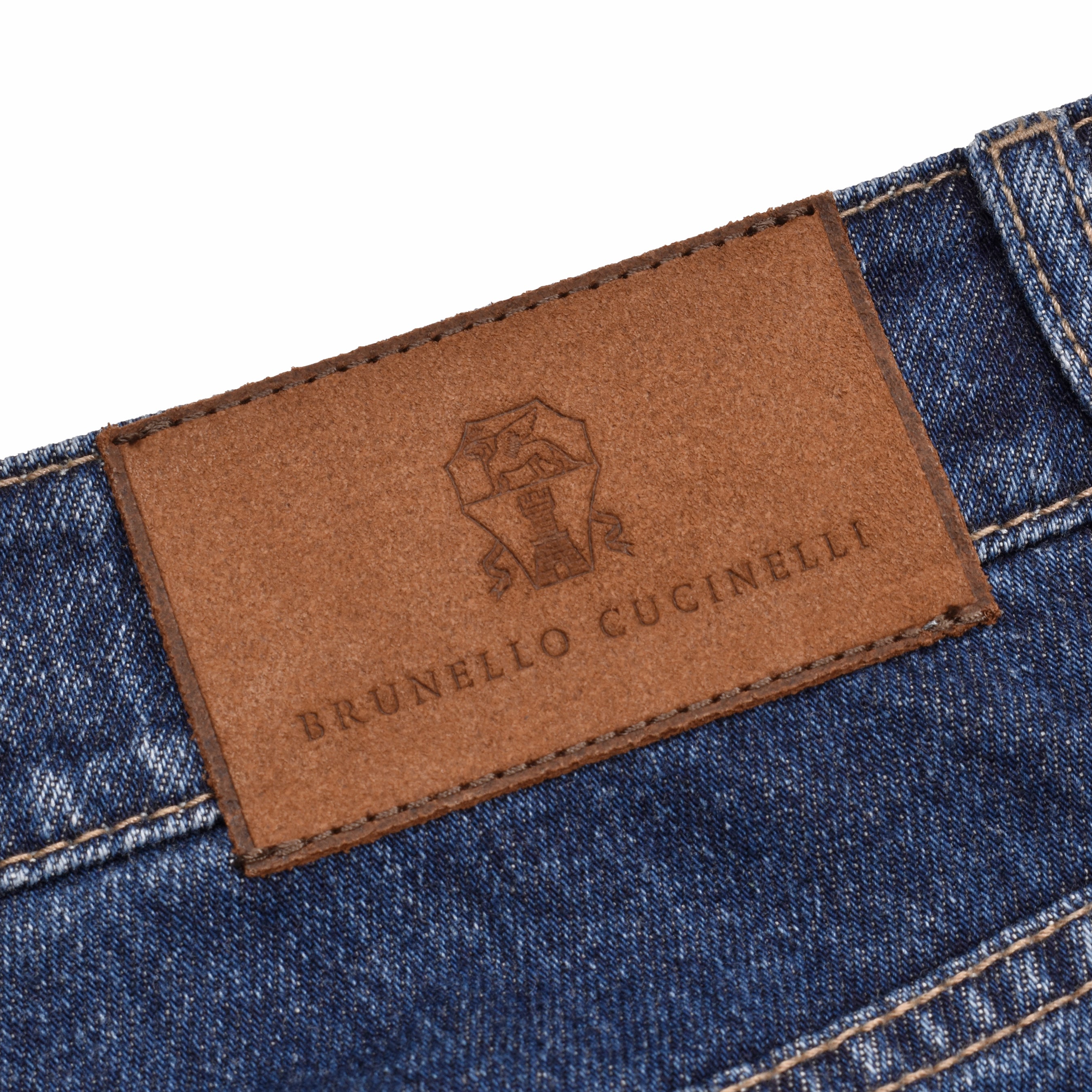 BRUNELLO CUCINELLI MEN'S DARK DENIM FIVE-POCKET JEANS