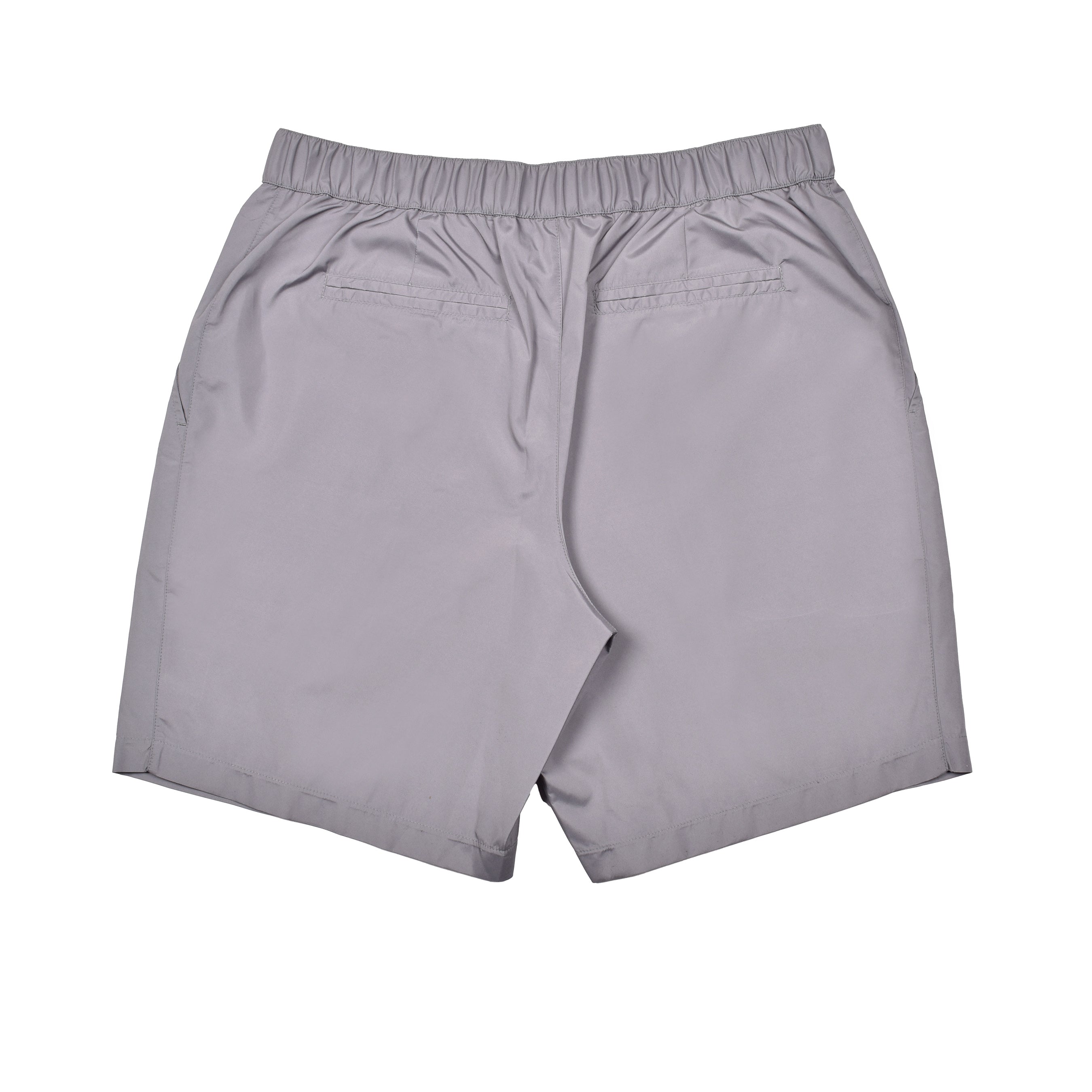 BRUNELLO CUCINELLI MEN'S GRAY TAILORED SHORTS WITH LOGO PATCH
