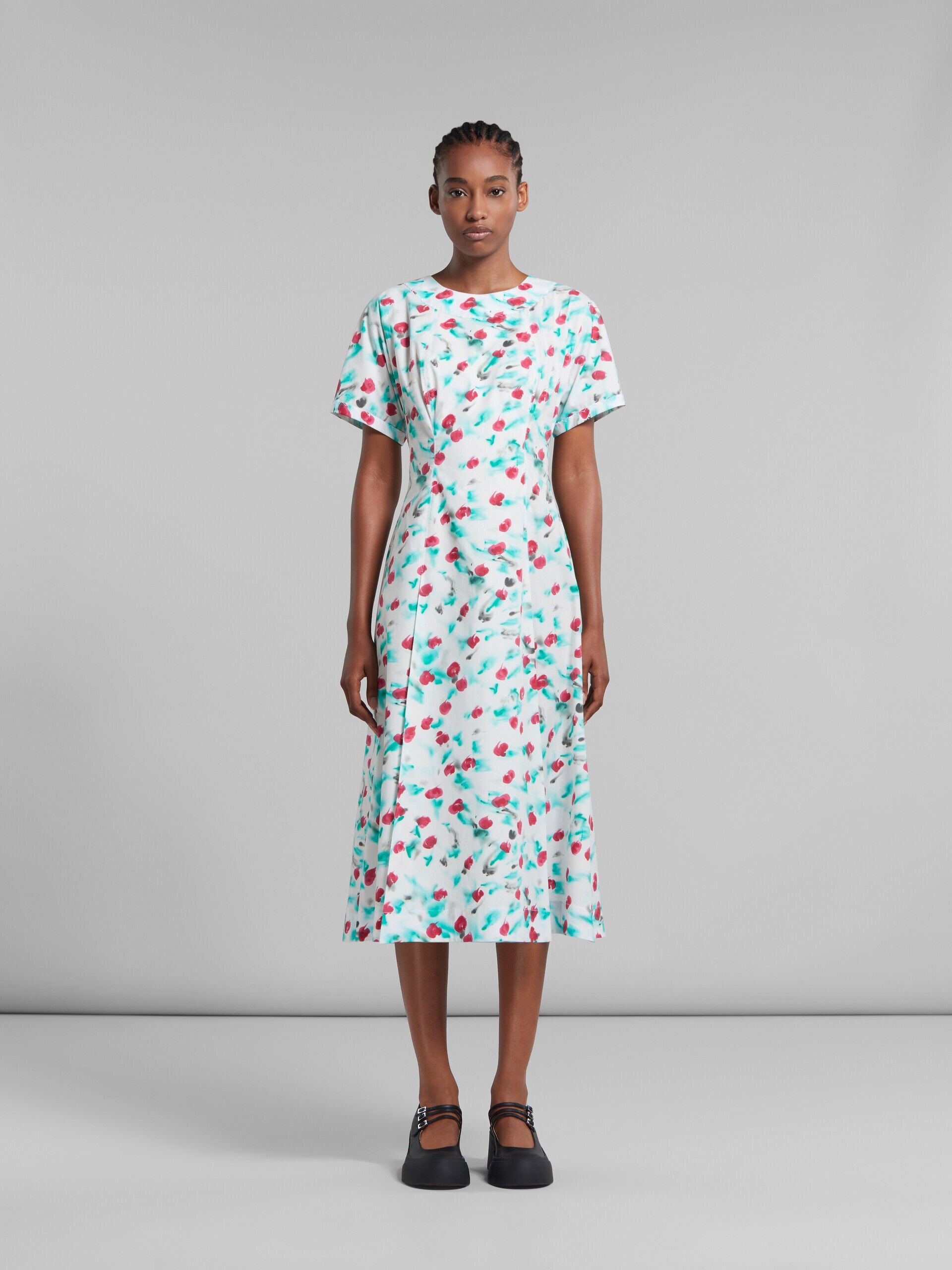 MARNI WOMEN'S FLORAL PRINT MIDI DRESS