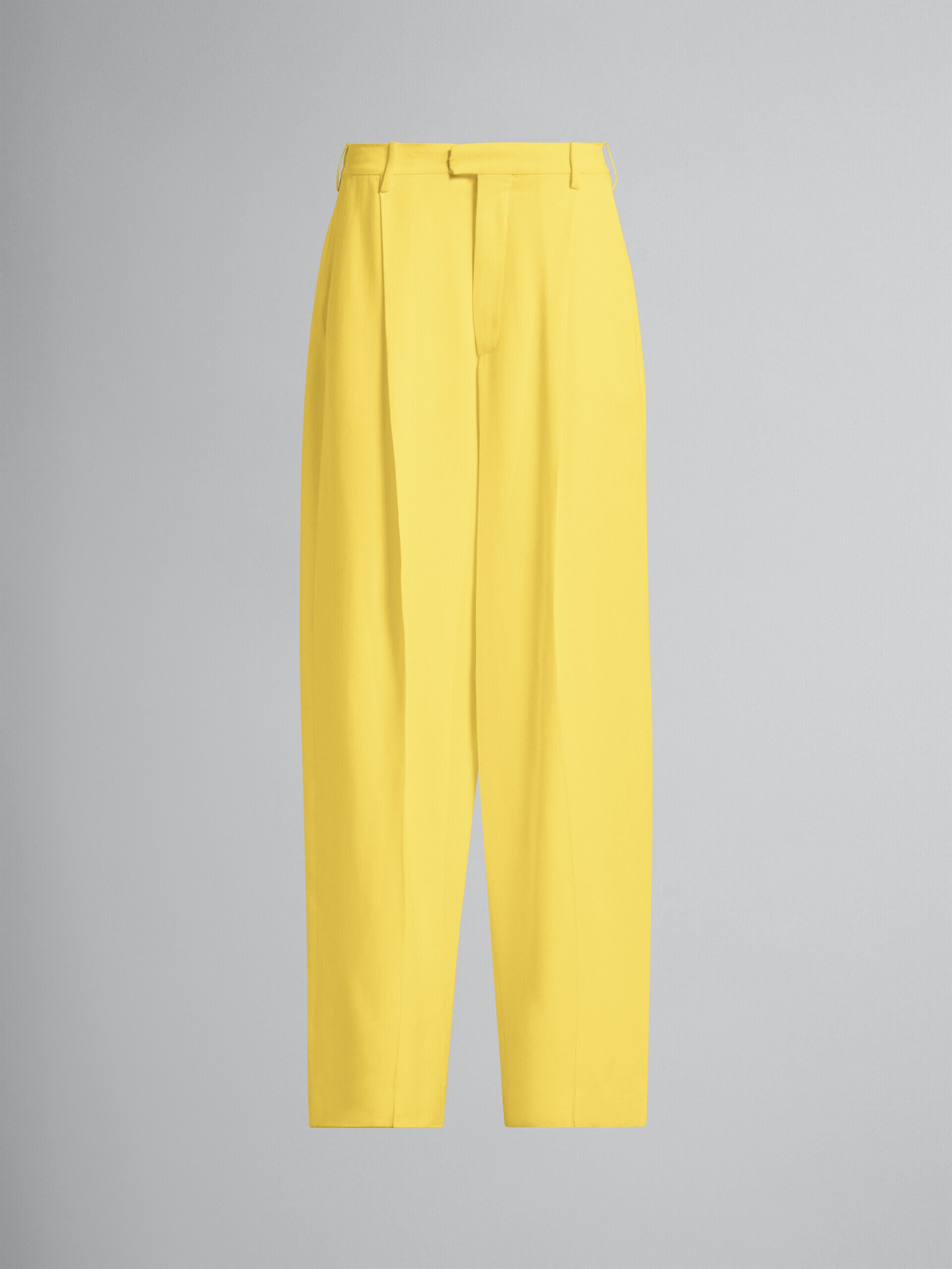 MARNI WOMEN'S YELLOW LOOSE-FIT TAILORED TROUSERS