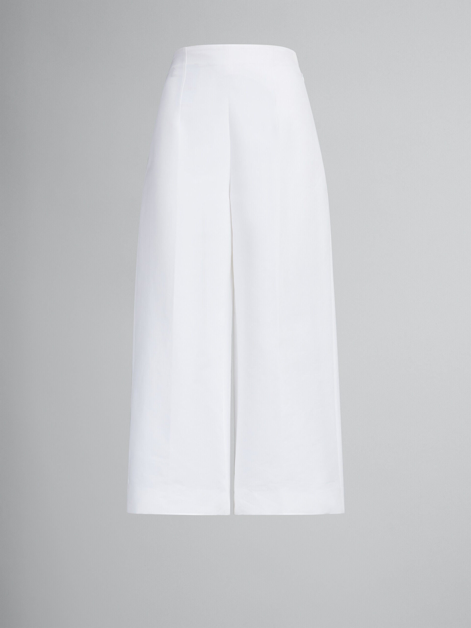 MARNI WOMEN'S WHITE WIDE-LEG TROUSERS