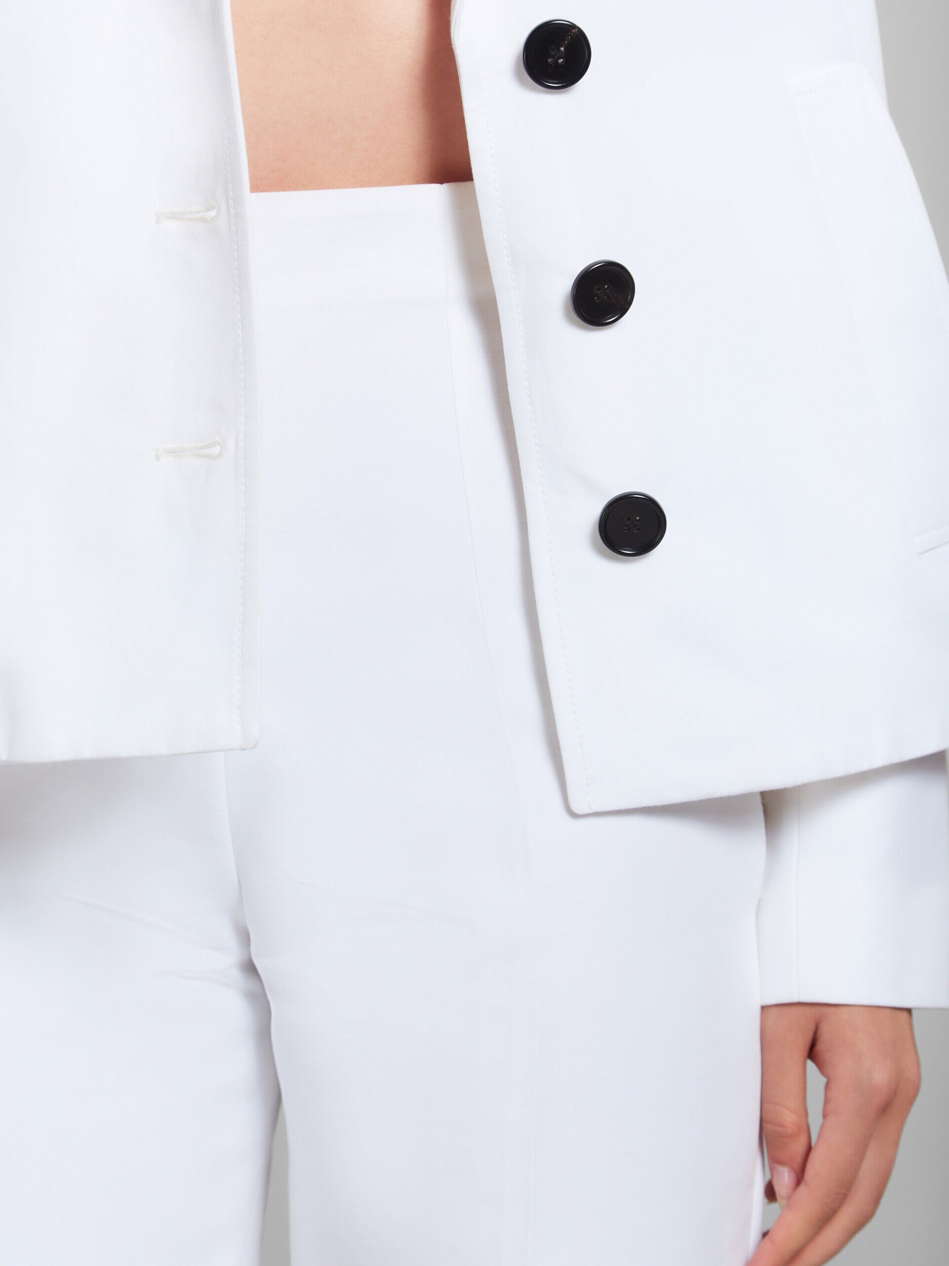 MARNI WOMEN'S WHITE WIDE-LEG TROUSERS