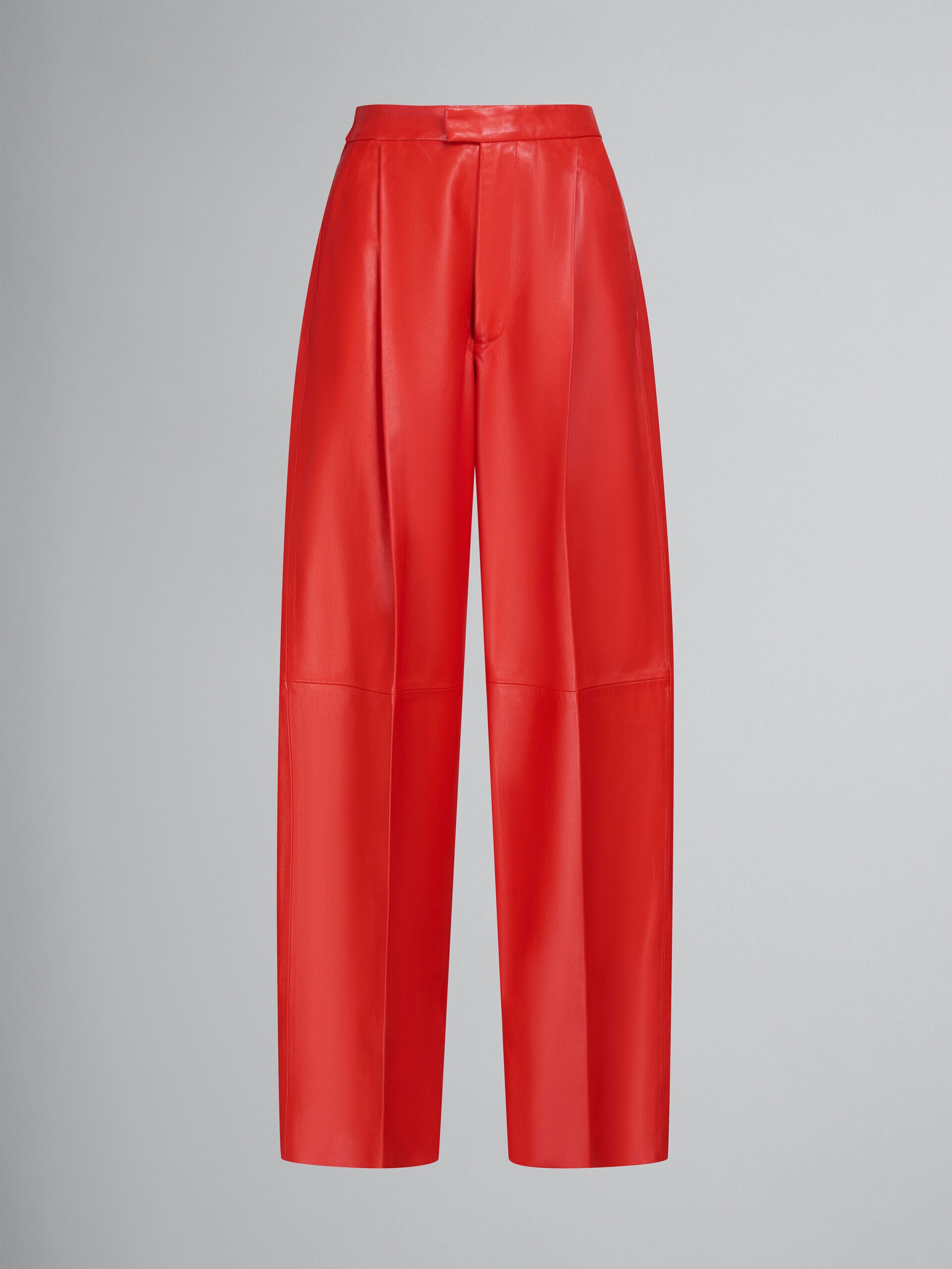 MARNI WOMEN'S RED WIDE-LEG TROUSERS