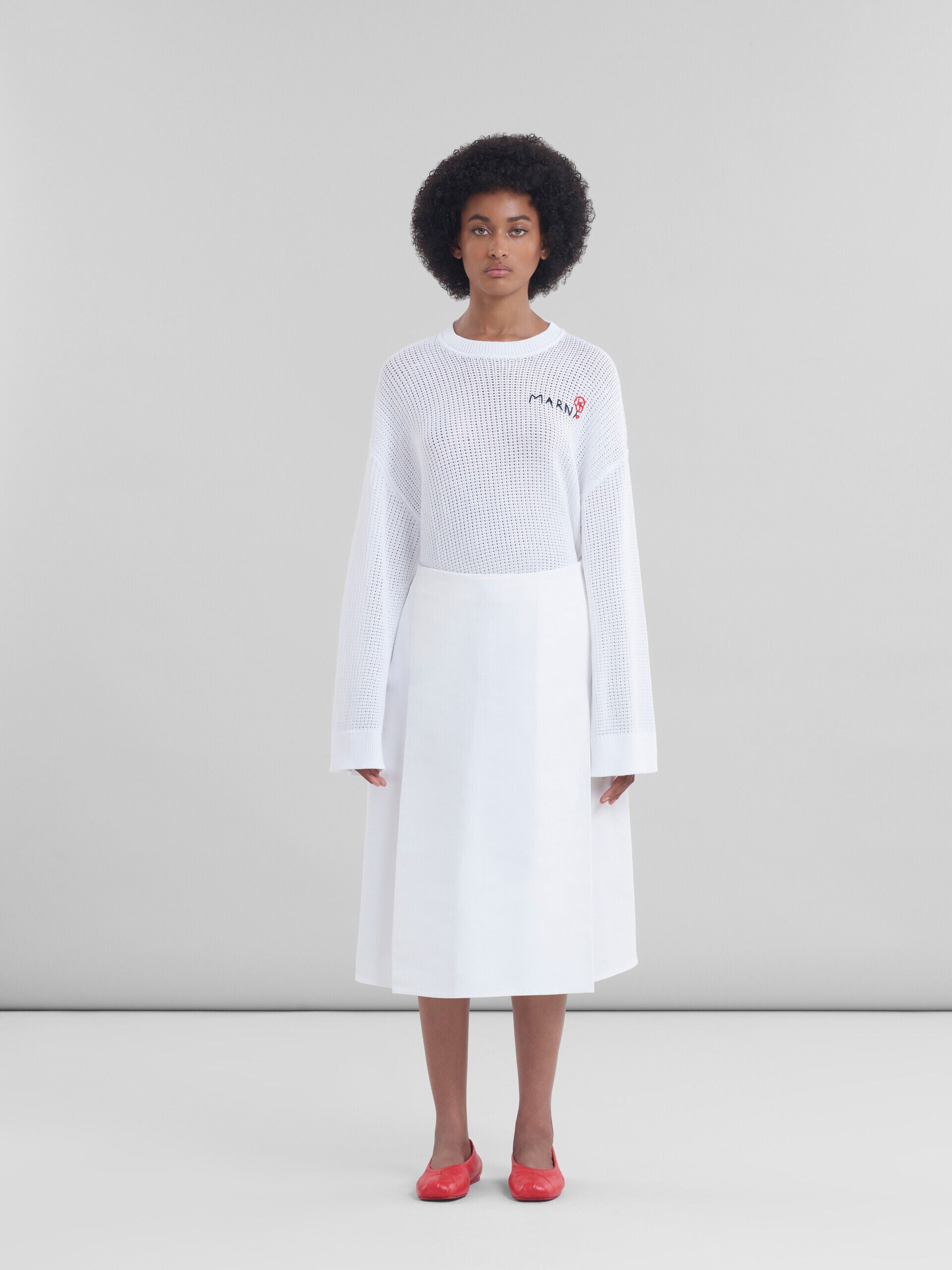 MARNI WOMEN'S WHITE A-LINE SKIRT