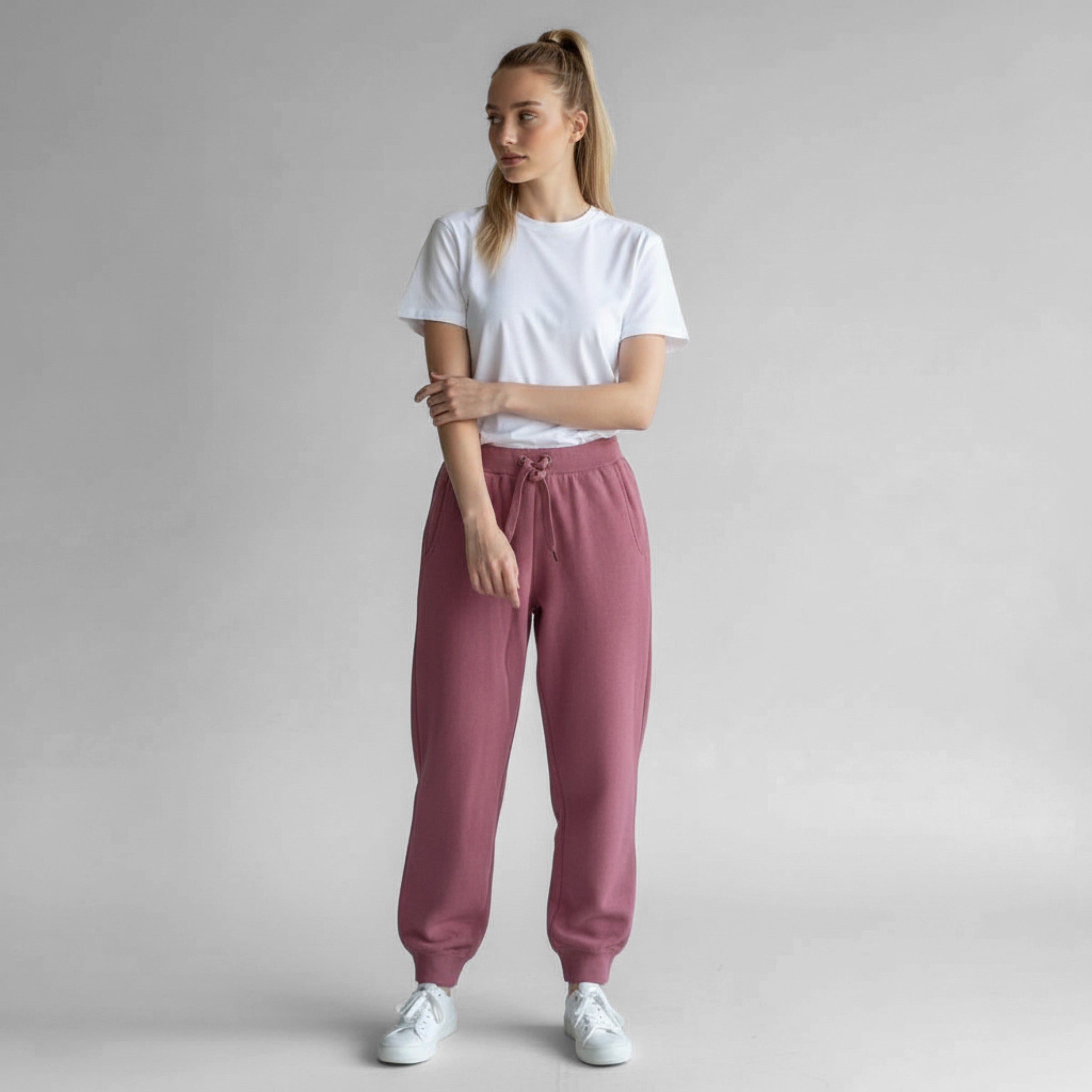 BRUNELLO CUCINELLI WOMEN'S BERRY CASHMERE WOOL JOGGER PANTS