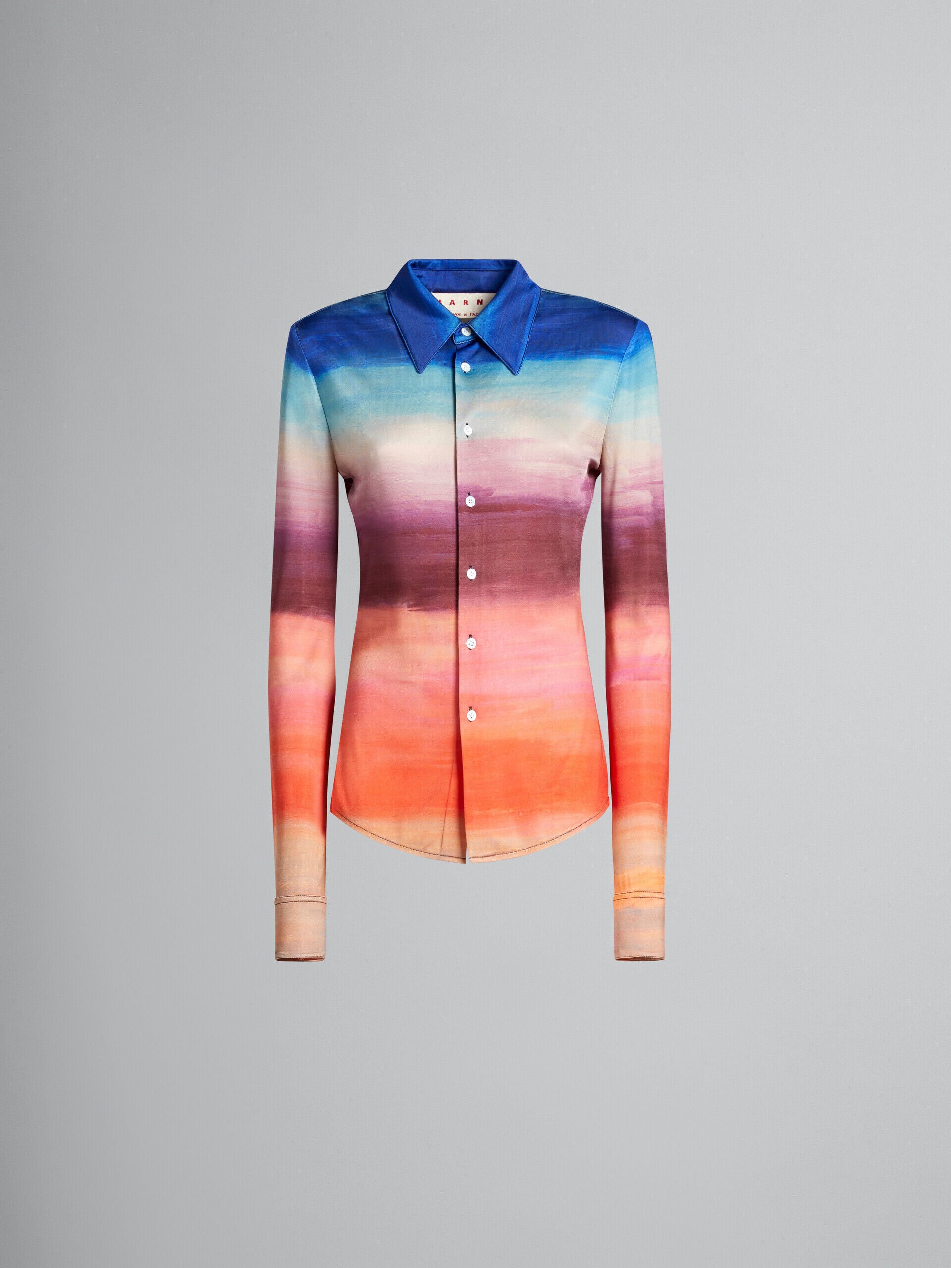 MARNI WOMEN'S MULTICOLOR GRADIENT LONG-SLEEVE SHIRT
