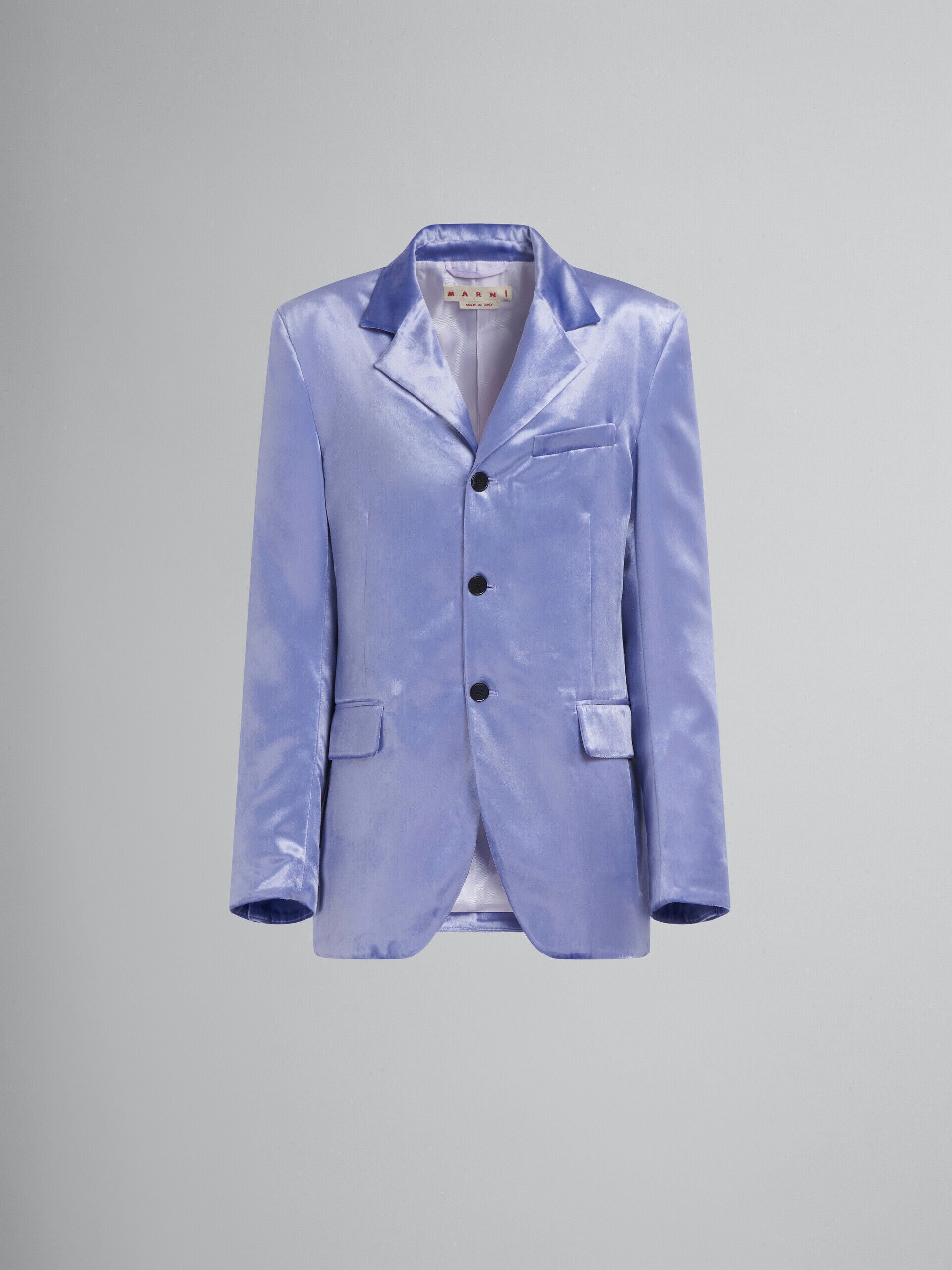MARNI WOMEN'S ULTRA VIOLET VELVET TAILORED BLAZER