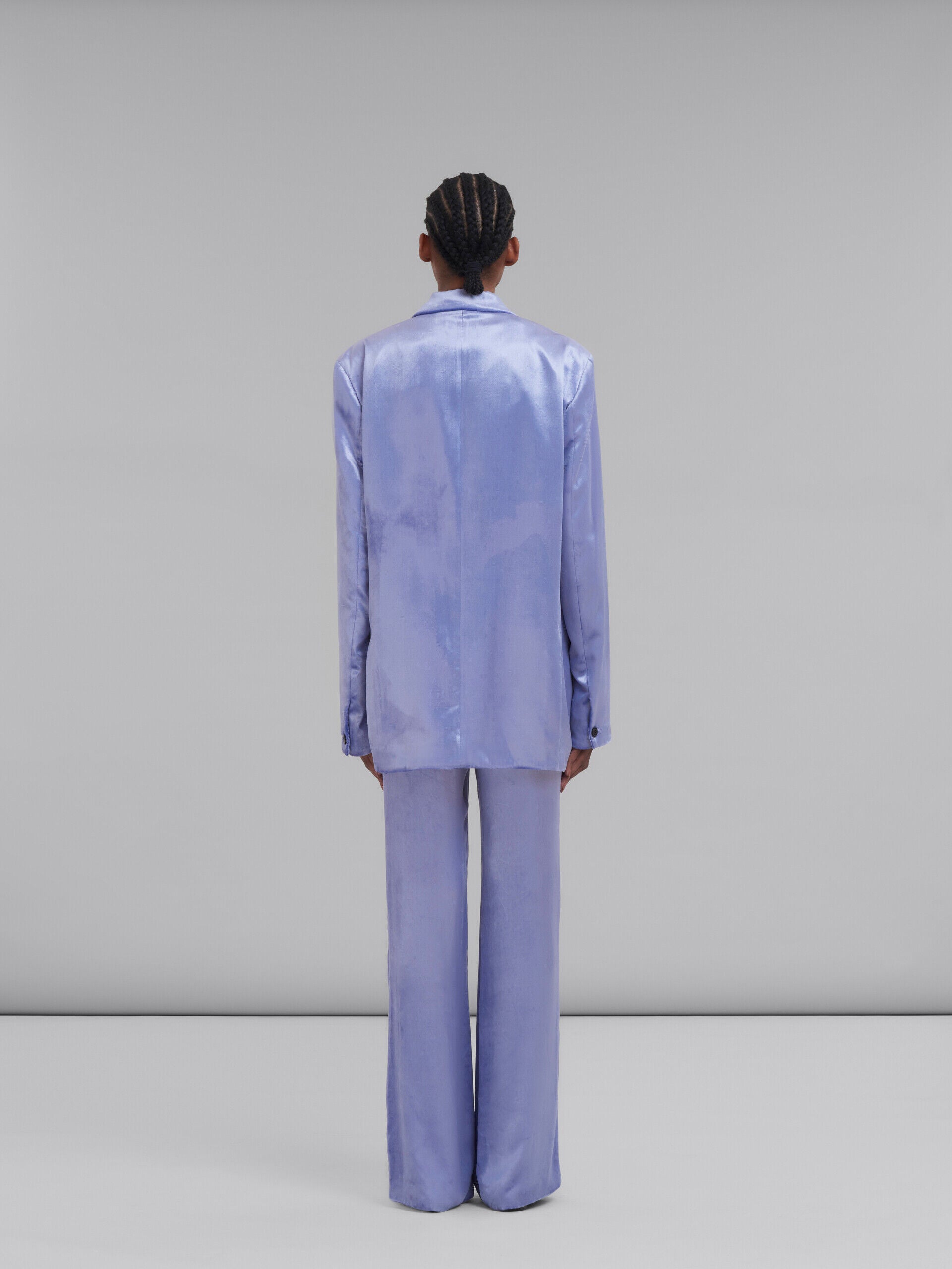 MARNI WOMEN'S ULTRA VIOLET VELVET TAILORED BLAZER