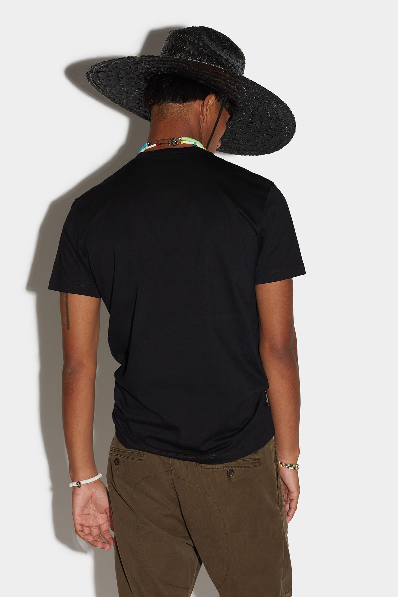 DSQUARED2 MEN'S BLACK GRAPHIC PRINT T-SHIRT