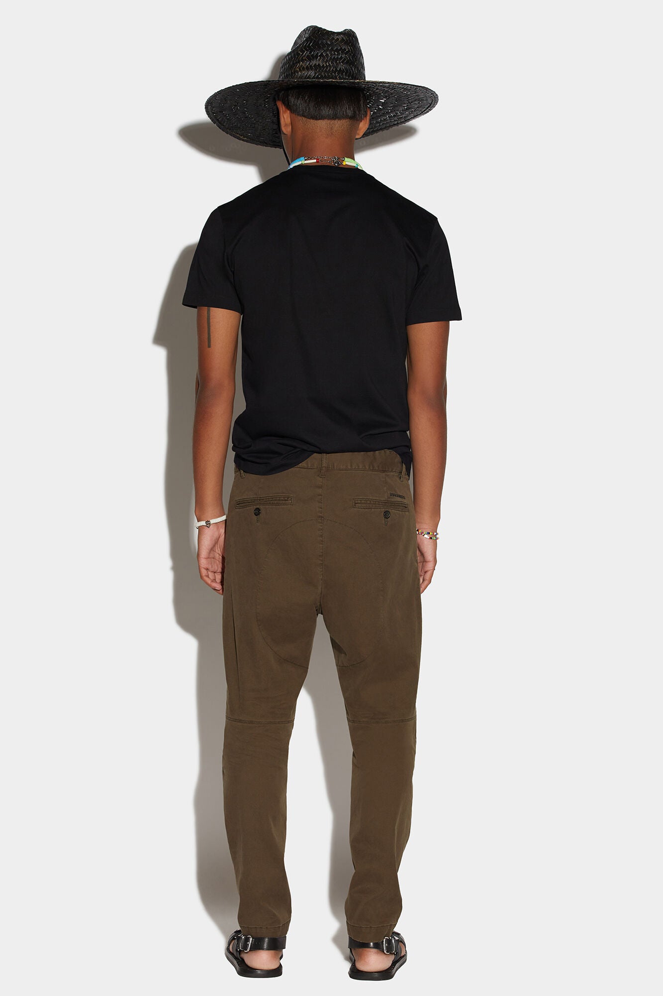 DSQUARED2 MEN'S IVY GREEN SLIM-FIT TROUSERS