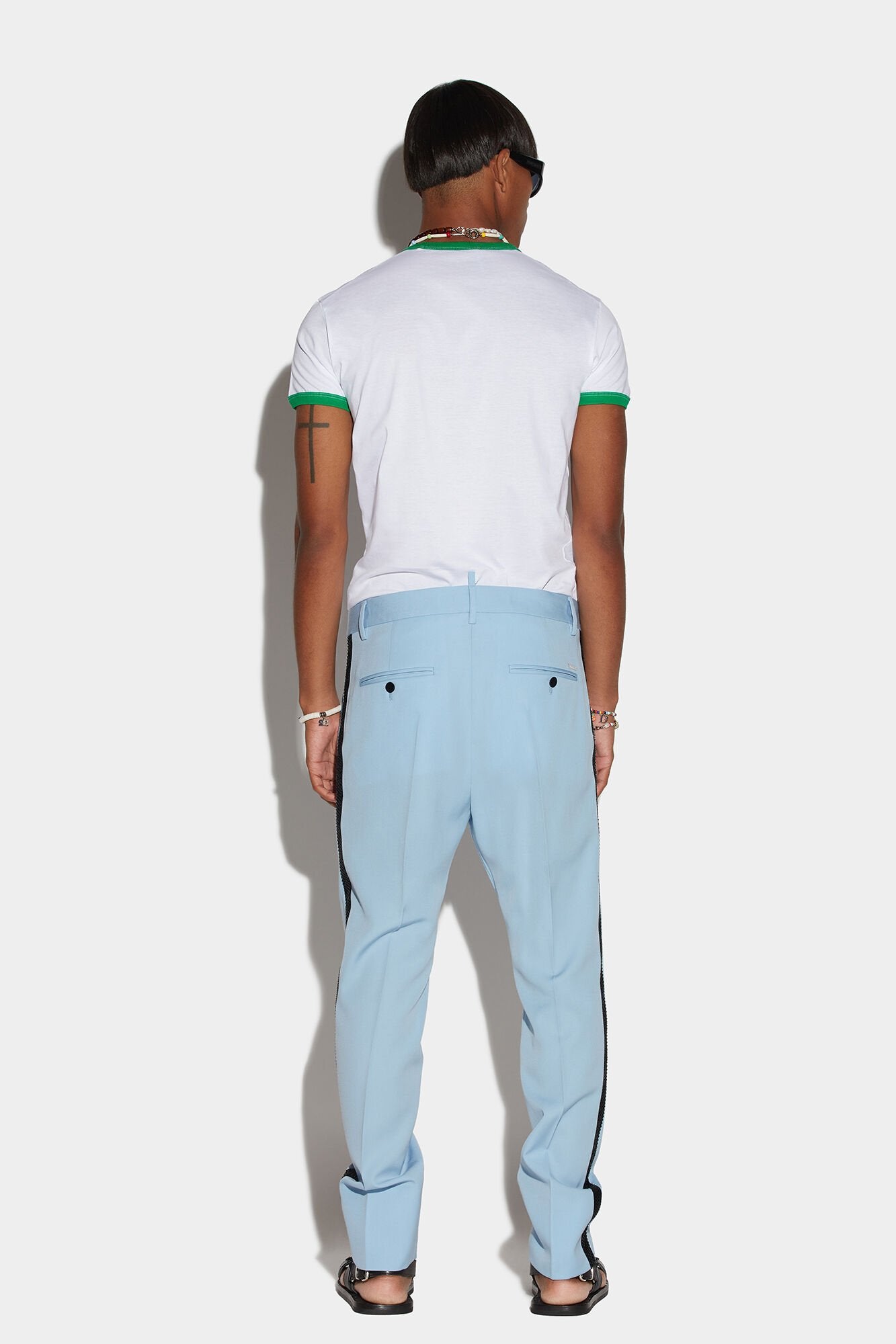 DSQUARED2 MEN'S SKY BLUE TAILORED TROUSERS