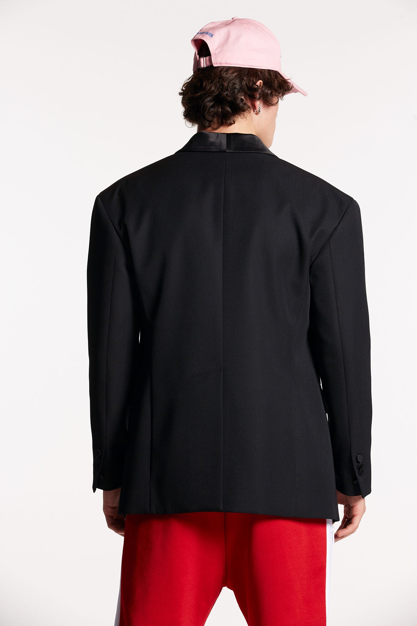 DSQUARED2 MEN'S BLACK SHAWL COLLAR BLAZER