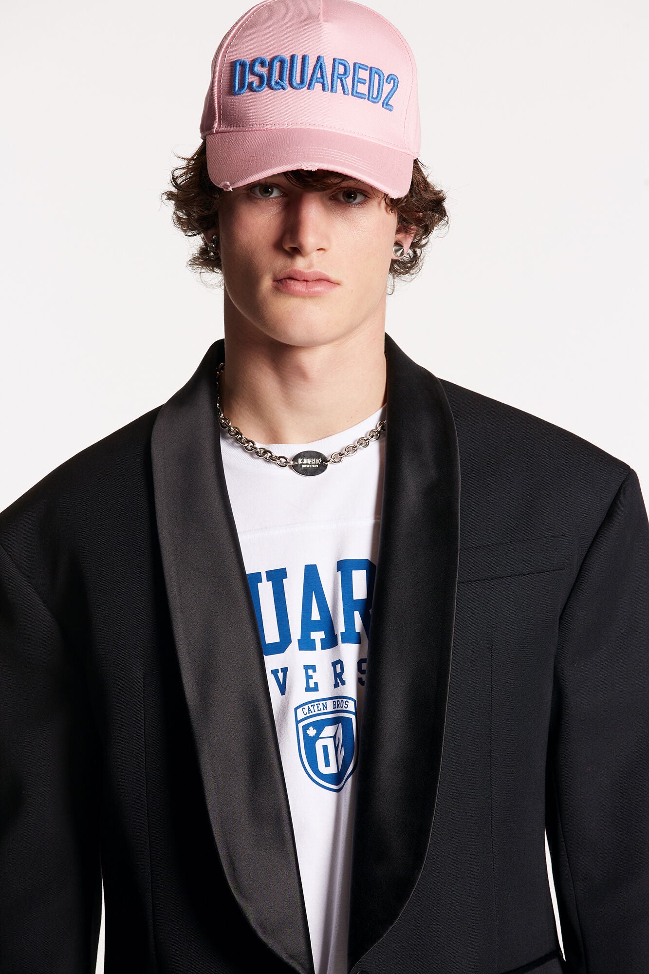 DSQUARED2 MEN'S BLACK SHAWL COLLAR BLAZER