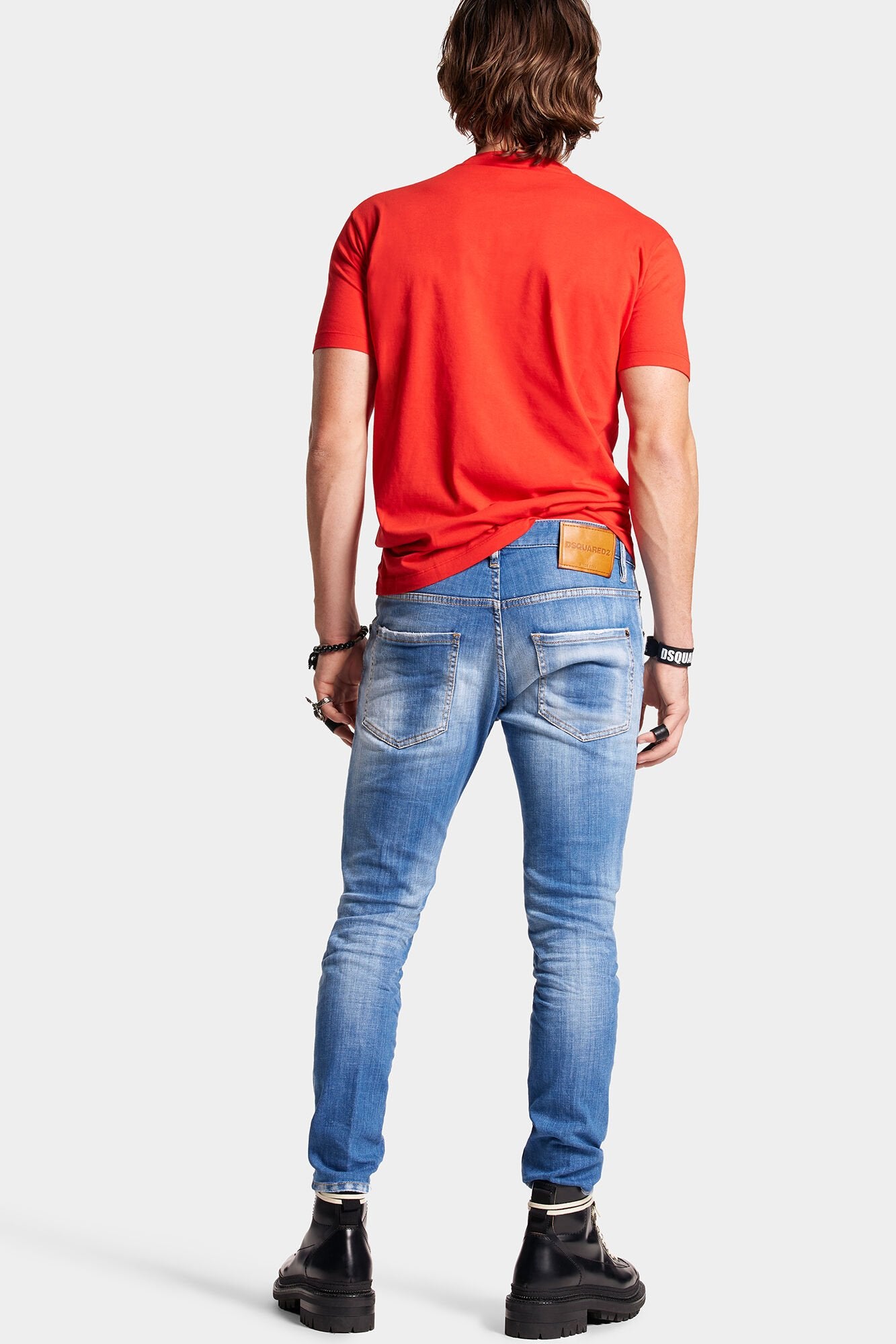 DSQUARED2 MEN'S FADED BLUE SLIM JEANS