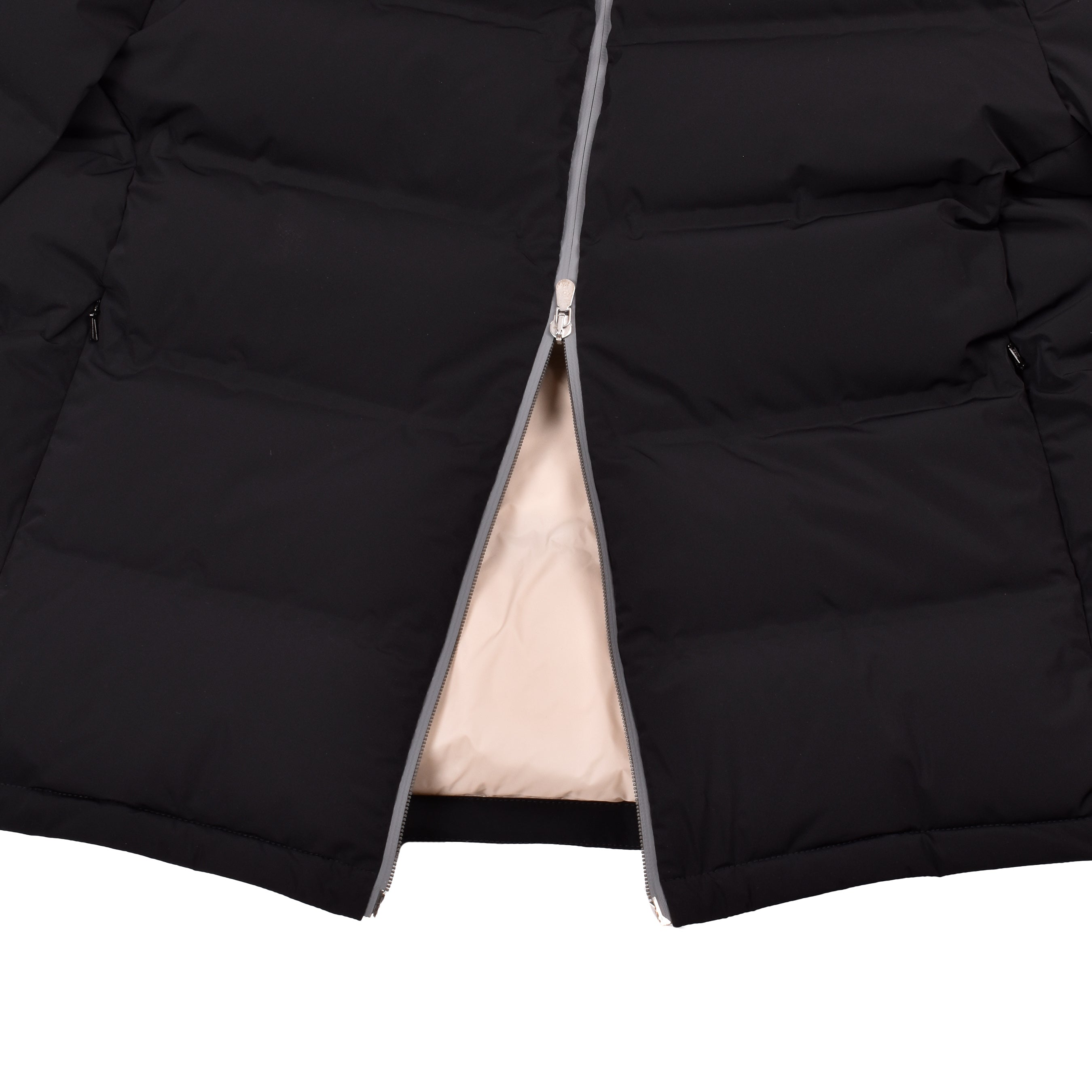 BRUNELLO CUCINELLI MEN'S JET BLACK QUILTED DOWN BOMBER JACKET