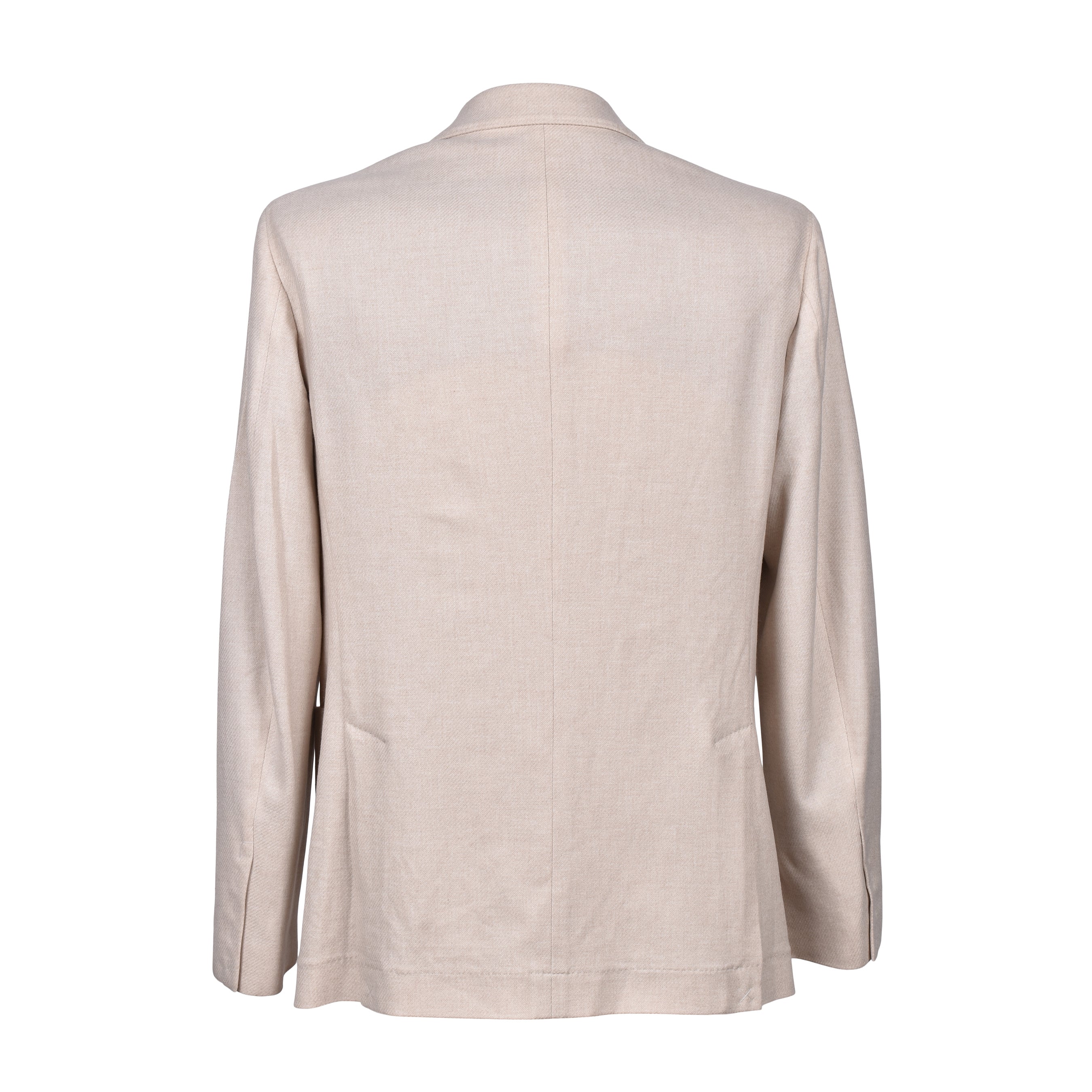 BRUNELLO CUCINELLI MEN'S SAND WOOL BLEND DOUBLE-BREASTED BLAZER