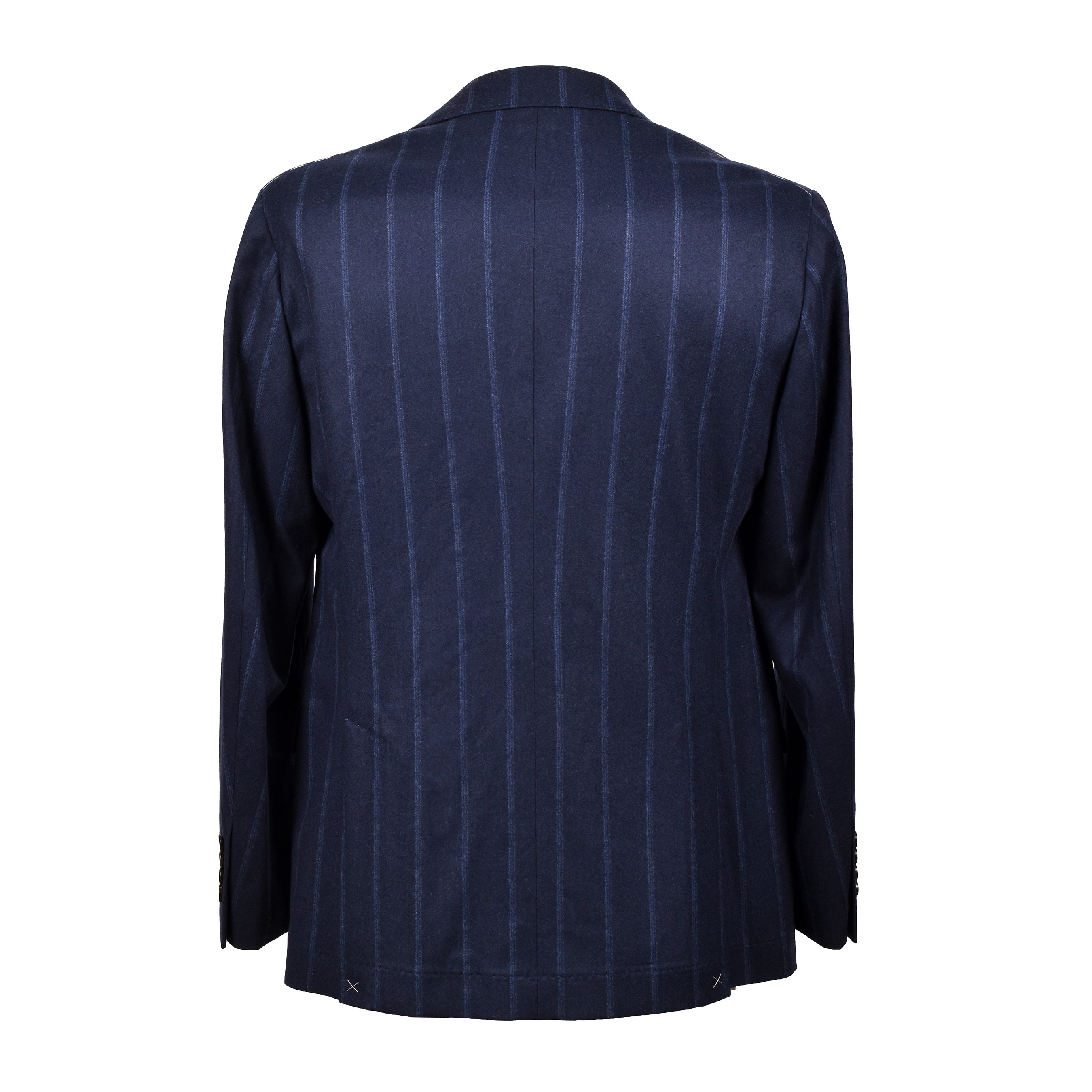 BRUNELLO CUCINELLI MEN'S BLUE CASHMERE BLEND STRIPED SUIT