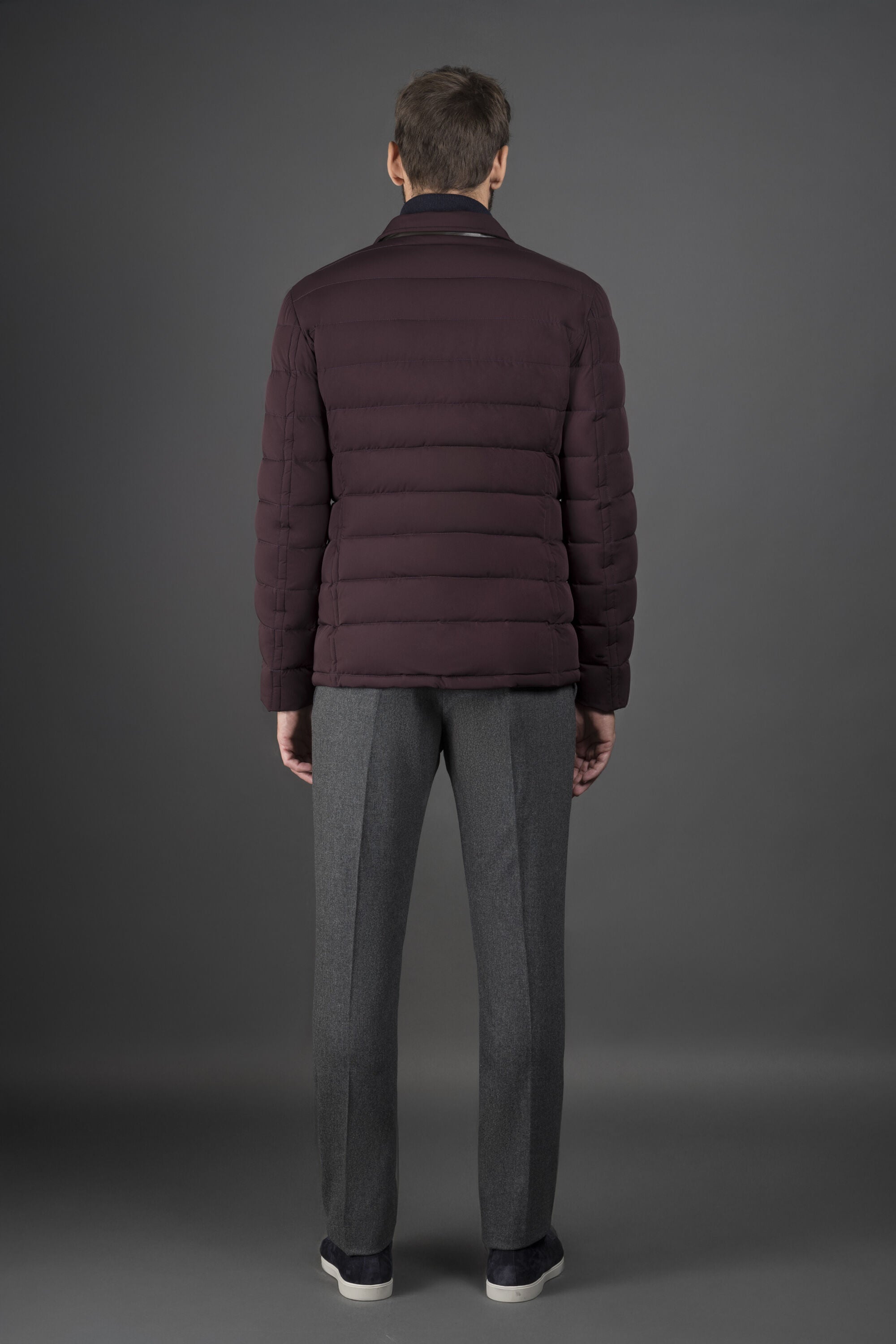 MOORER MEN'S AMARANTH QUILTED BLAZER JACKET