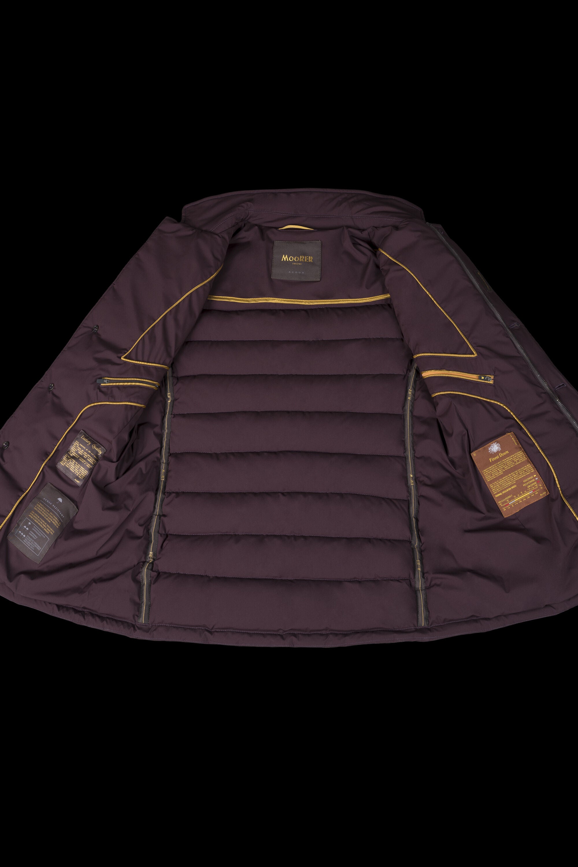 MOORER MEN'S AMARANTH QUILTED BLAZER JACKET