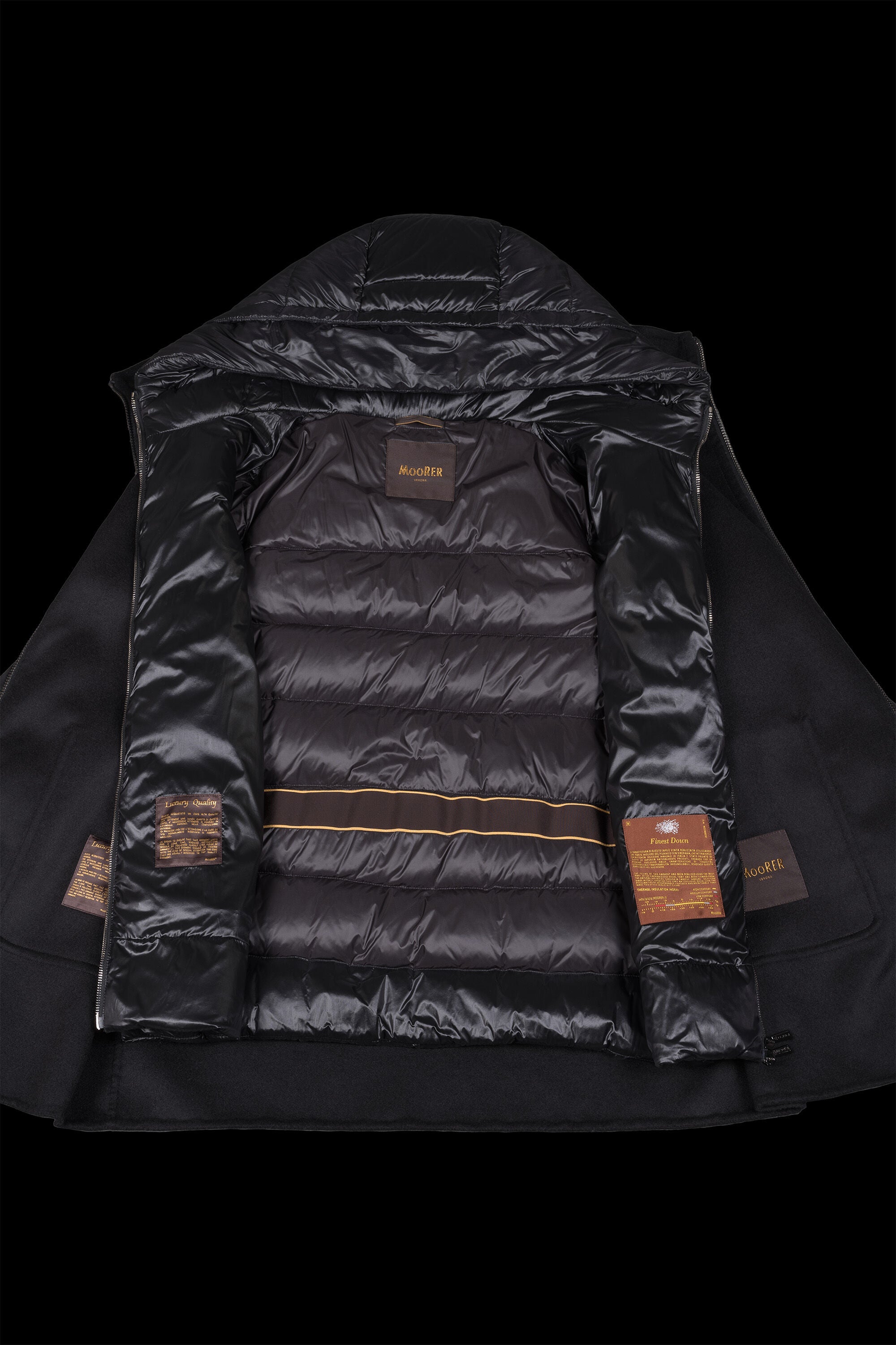 MOORER WOMEN'S BLACK SHORT-SLEEVE JACKET WITH HOOD