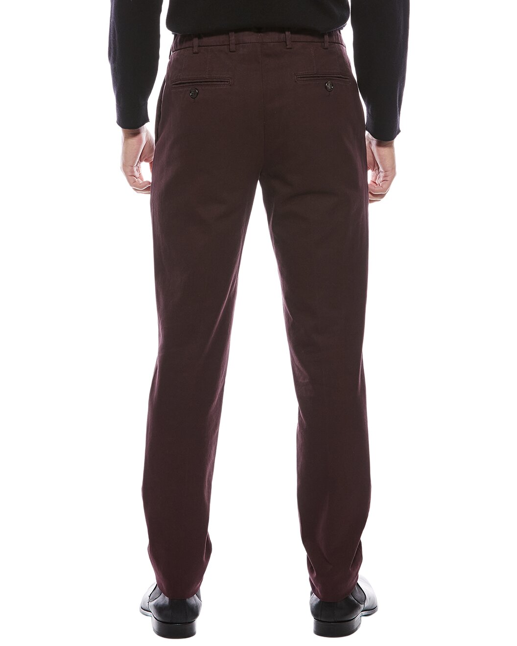 BRUNELLO CUCINELLI MEN'S PLUM TAILORED TROUSERS