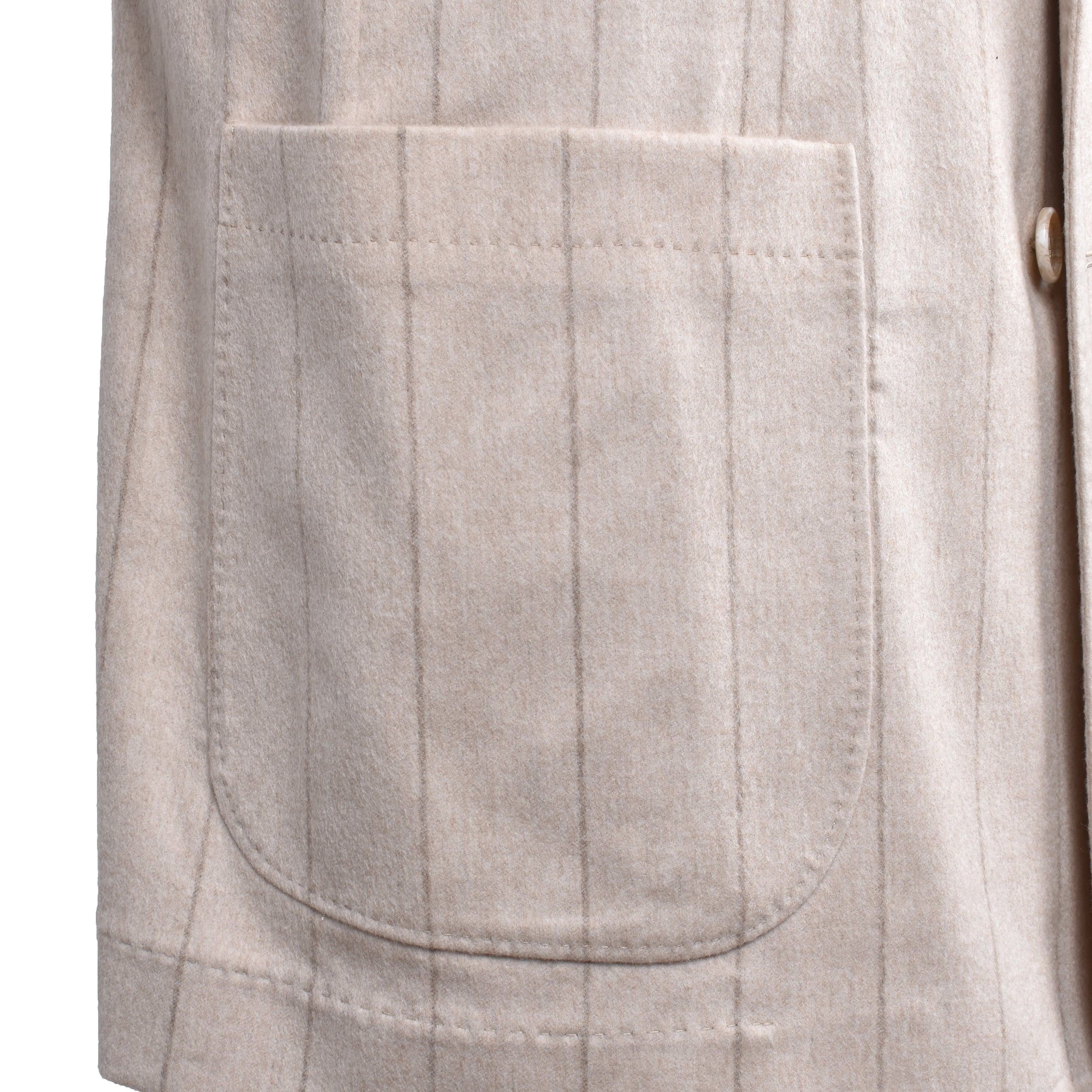 BRUNELLO CUCINELLI MEN'S SAND WOOL DOUBLE-BREASTED SUIT
