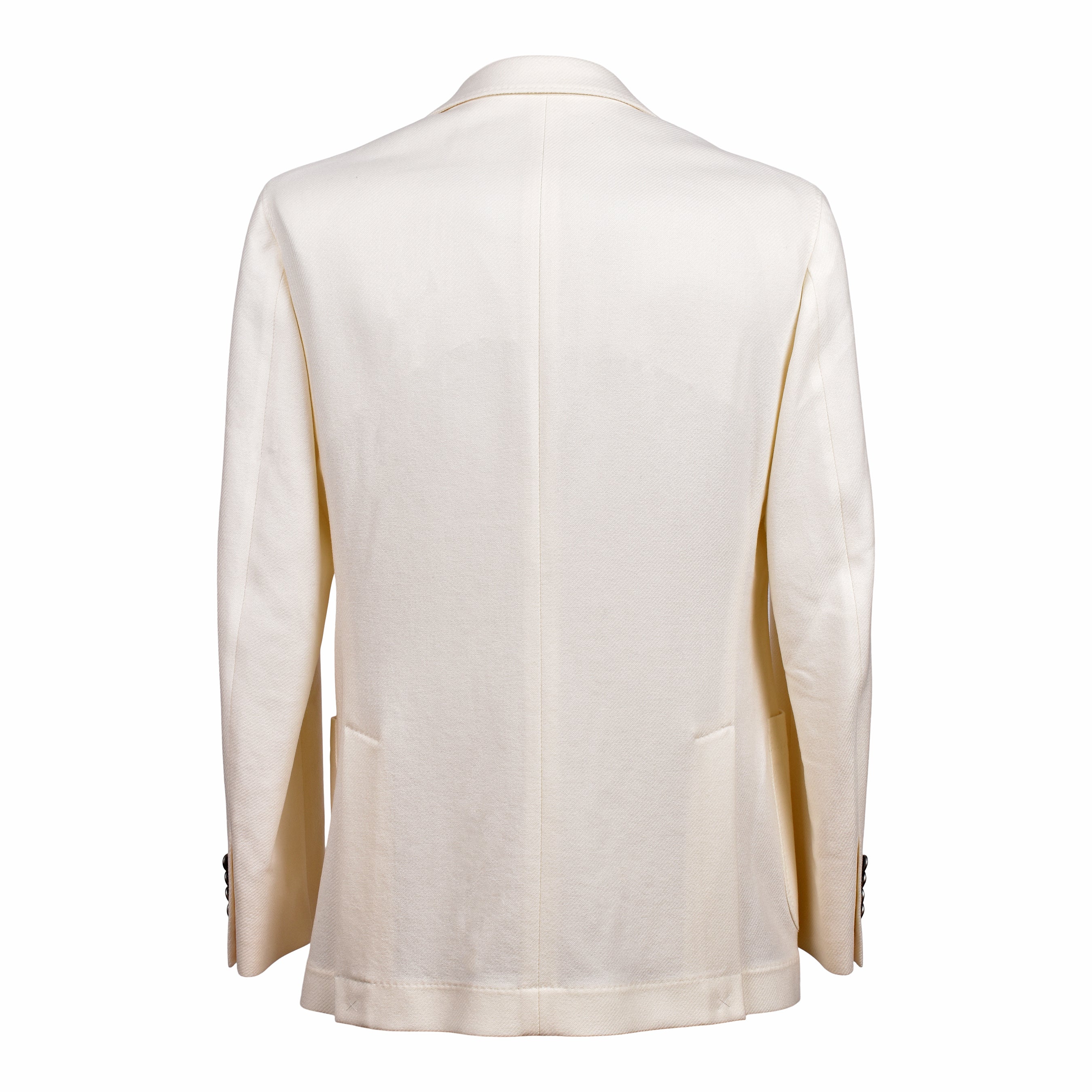 BRUNELLO CUCINELLI MEN'S OFF WHITE WOOL DOUBLE BREASTED BLAZER