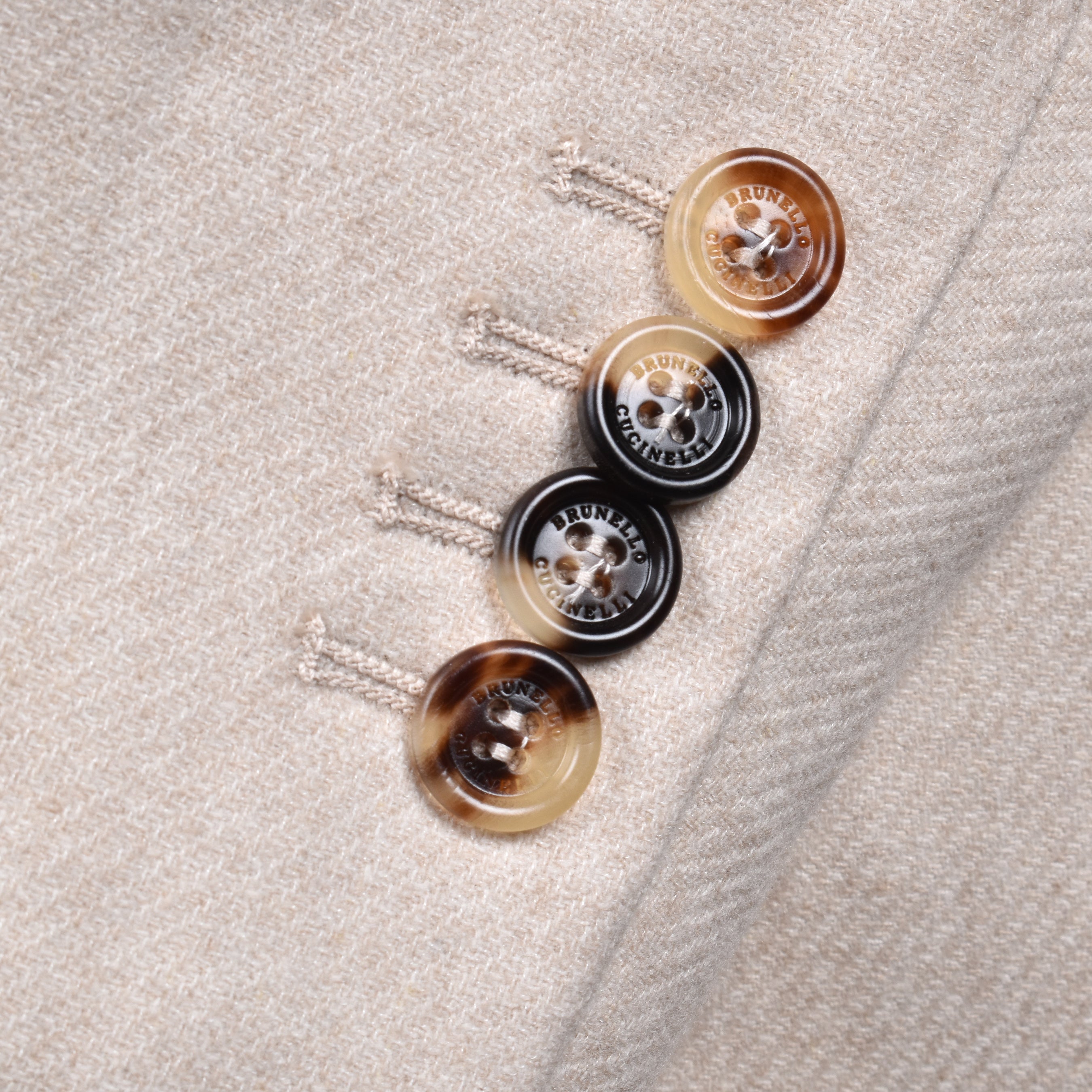 BRUNELLO CUCINELLI MEN'S SAND WOOL SILK DECONSTRUCTED BLAZER