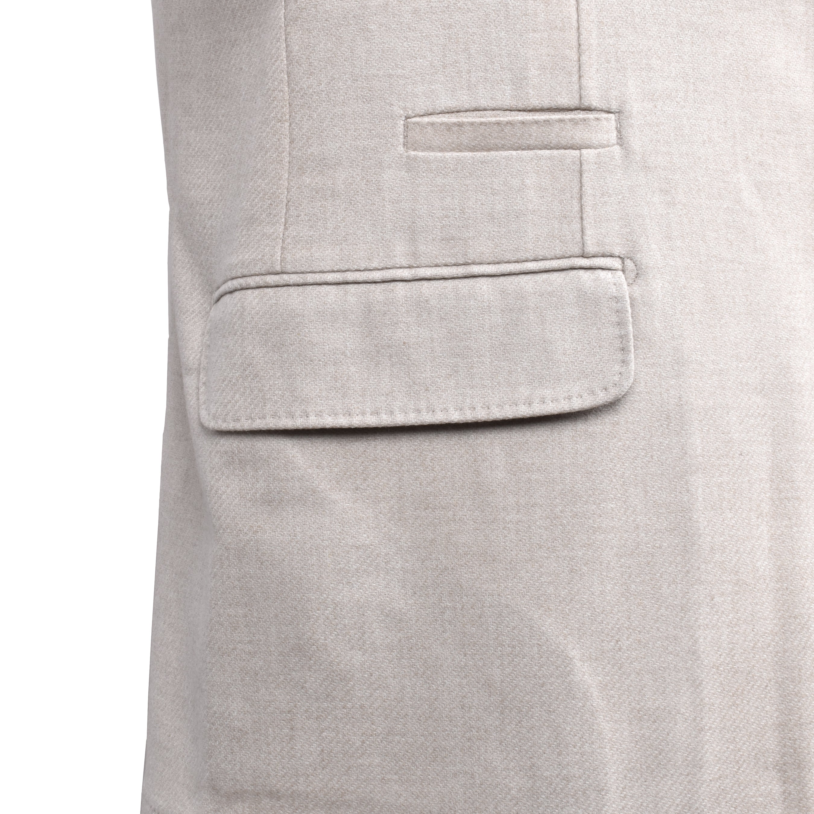 BRUNELLO CUCINELLI MEN'S SAND WOOL SILK DECONSTRUCTED BLAZER